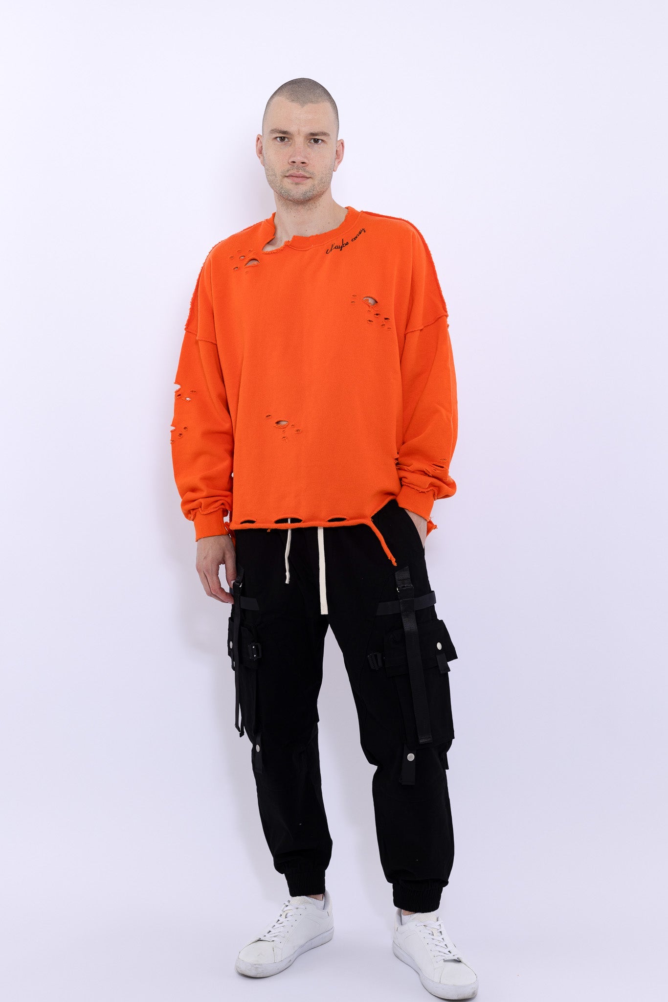 Signature Destroyed Crewneck Sweatshirt