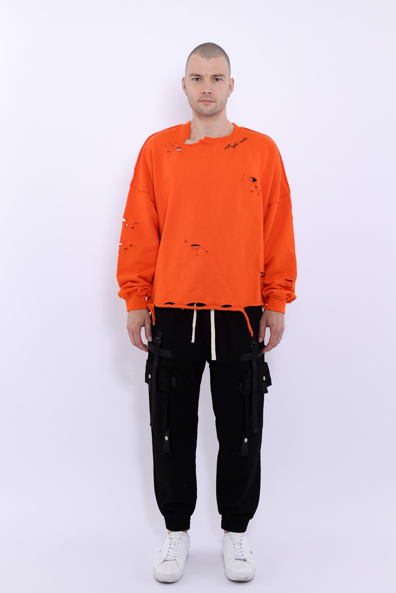 Signature Destroyed Crewneck Sweatshirt