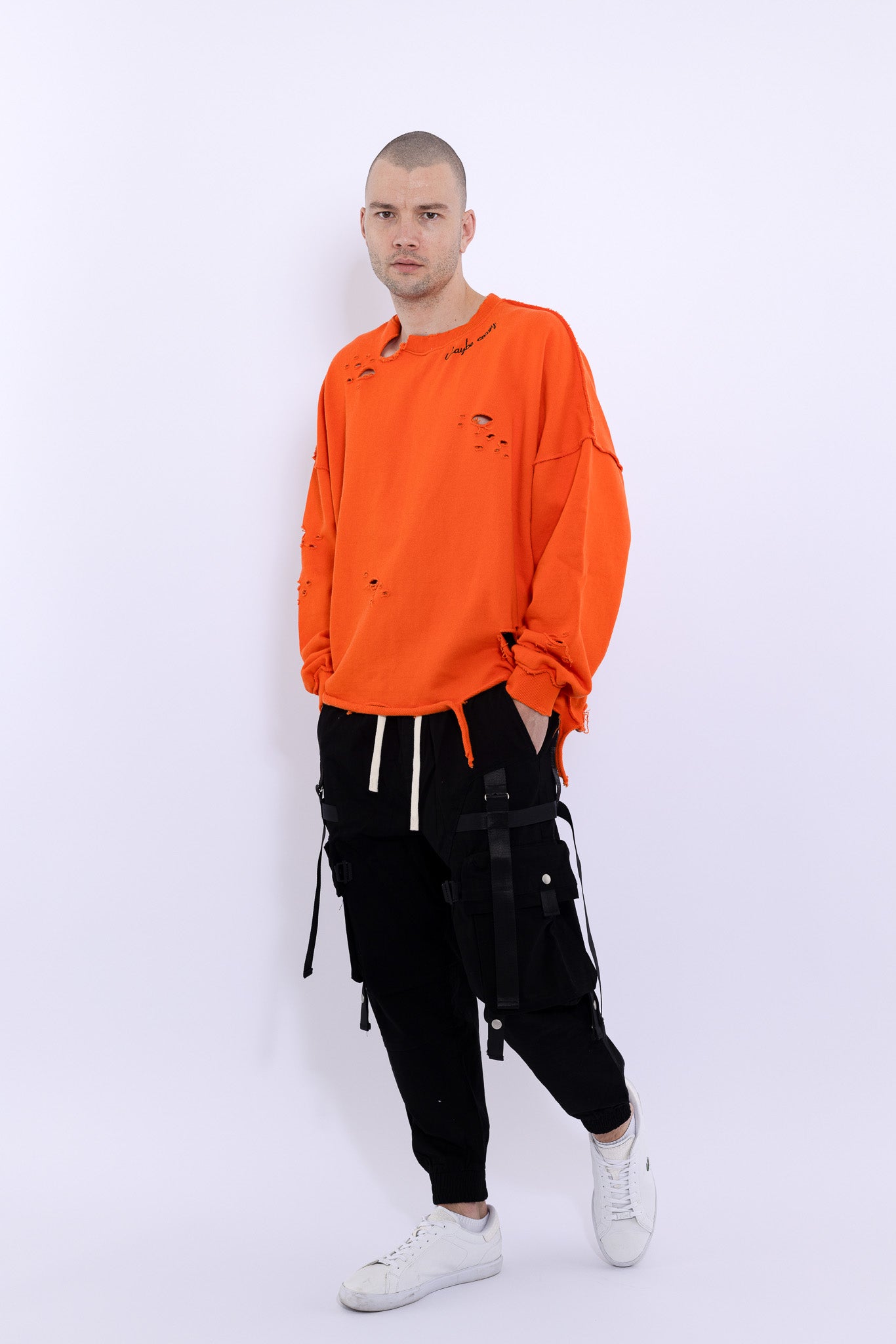 Signature Destroyed Crewneck Sweatshirt