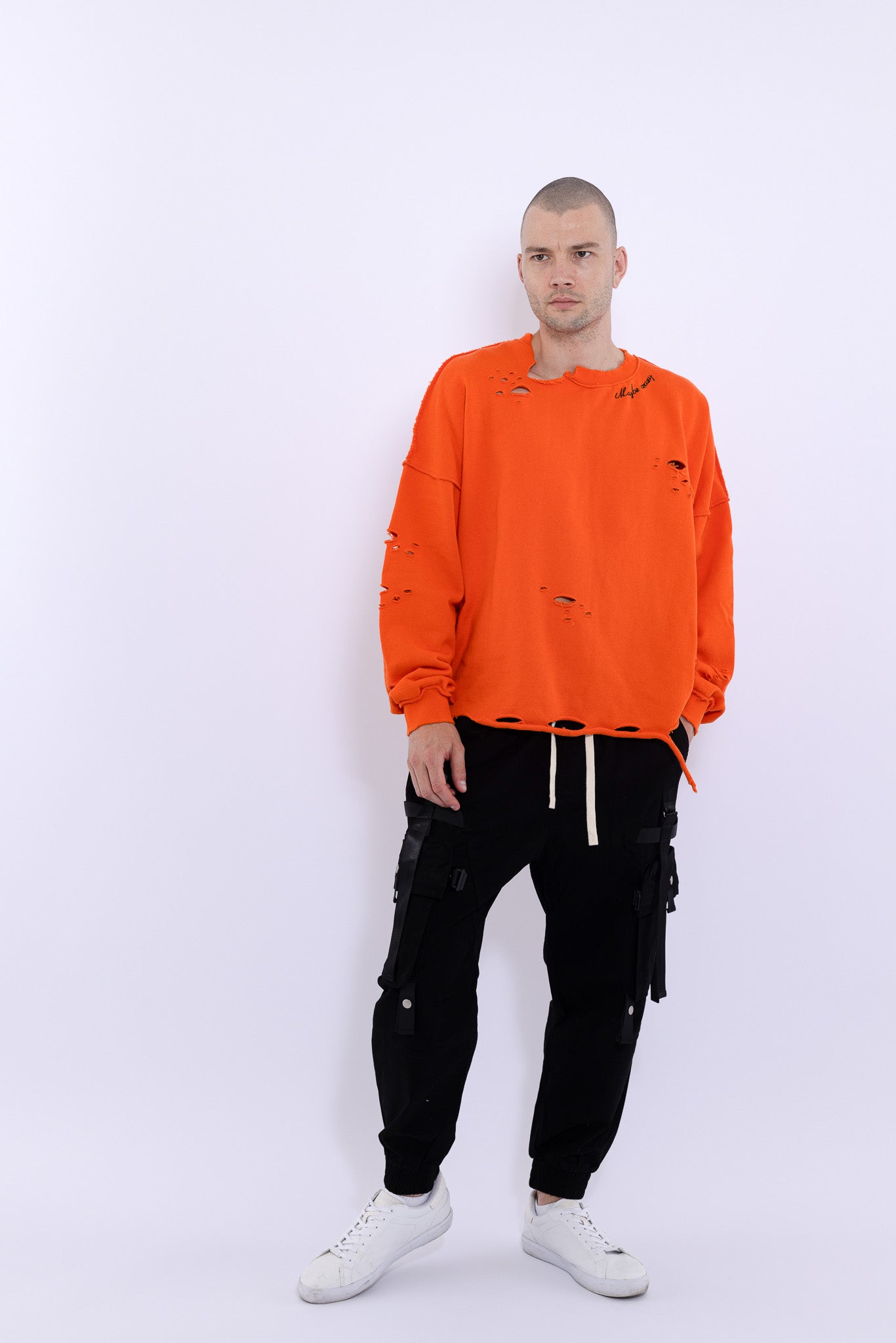 Signature Destroyed Crewneck Sweatshirt