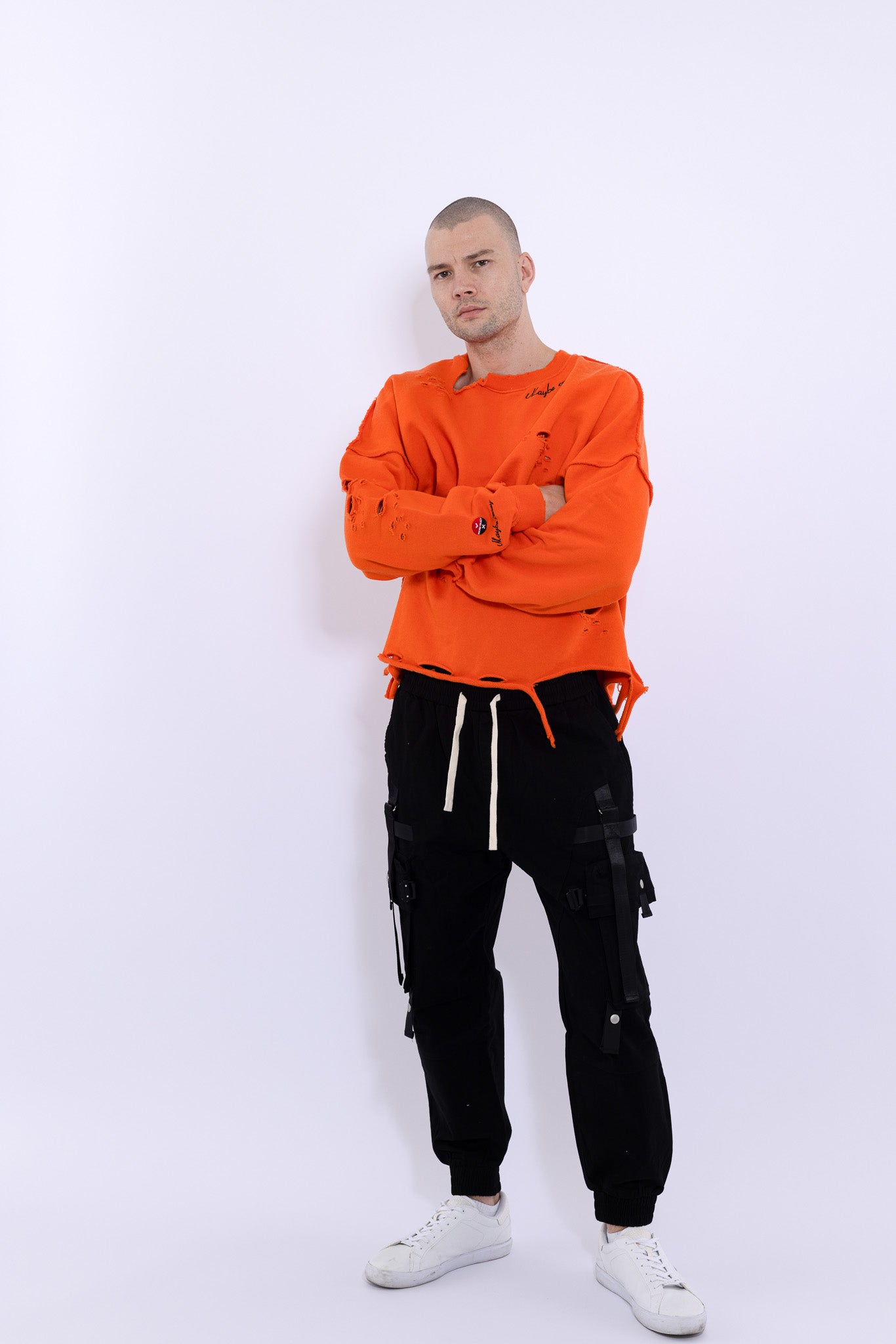 Signature Destroyed Crewneck Sweatshirt