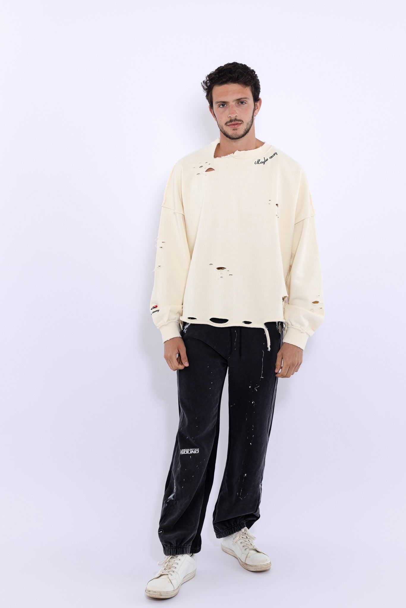 Signature Destroyed Crewneck Sweatshirt