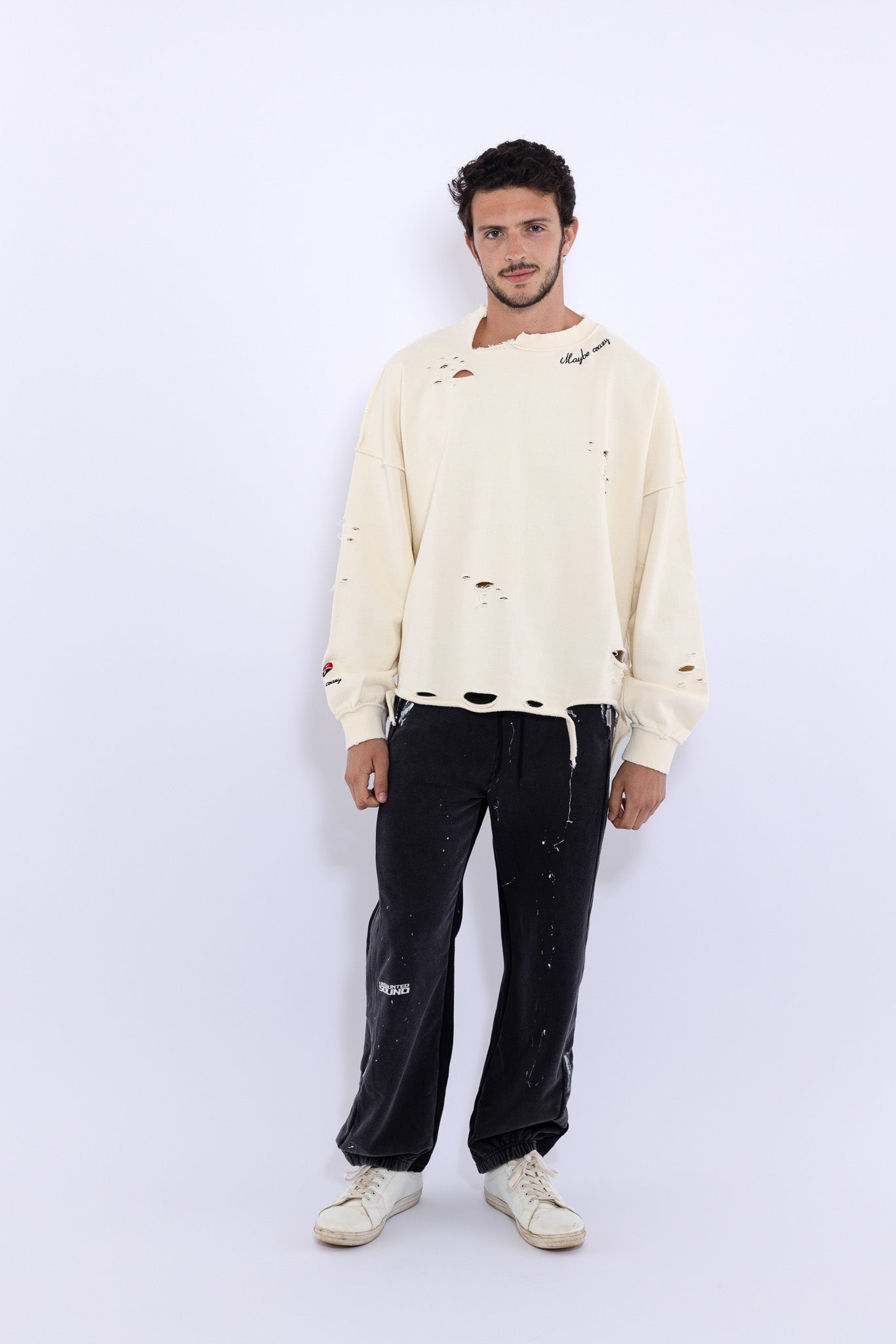 Signature Destroyed Crewneck Sweatshirt