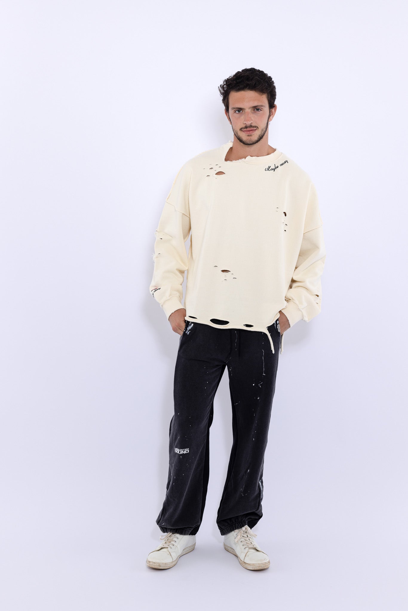 Signature Destroyed Crewneck Sweatshirt