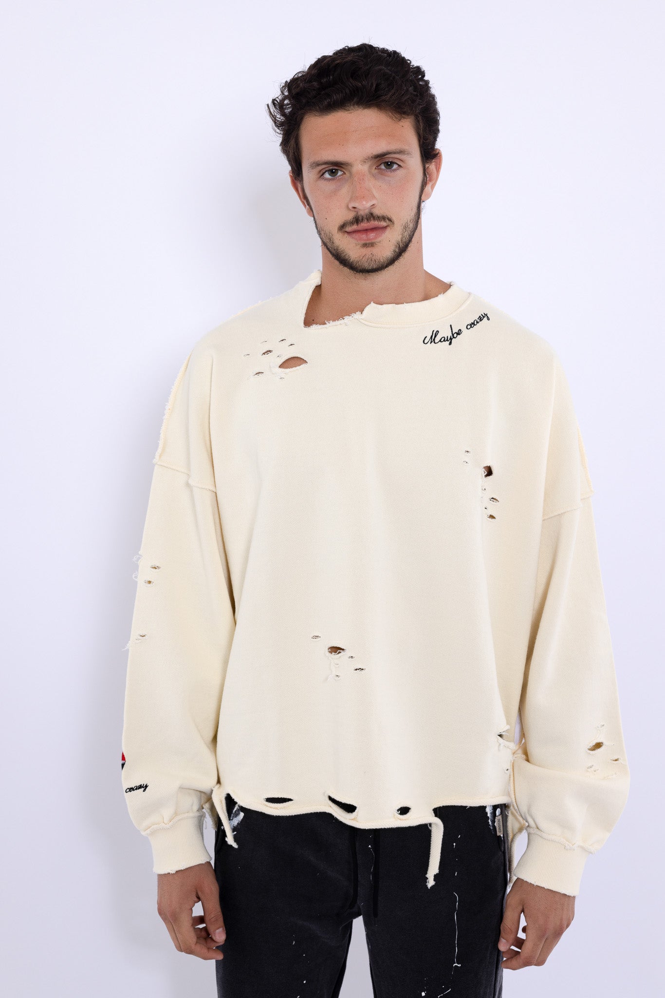 Signature Destroyed Crewneck Sweatshirt