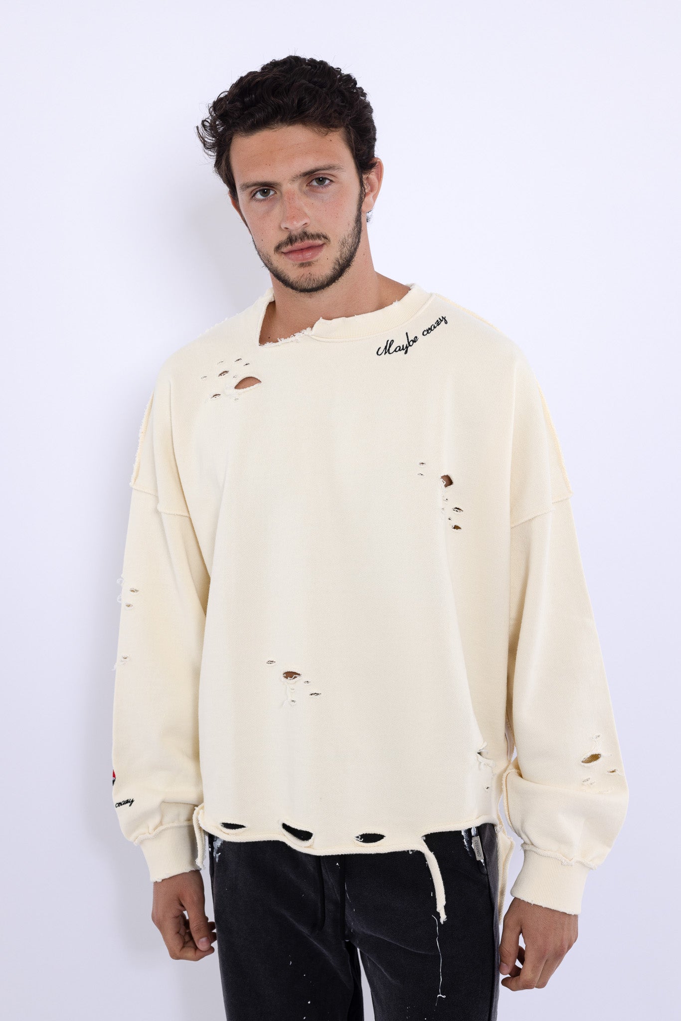 Signature Destroyed Crewneck Sweatshirt