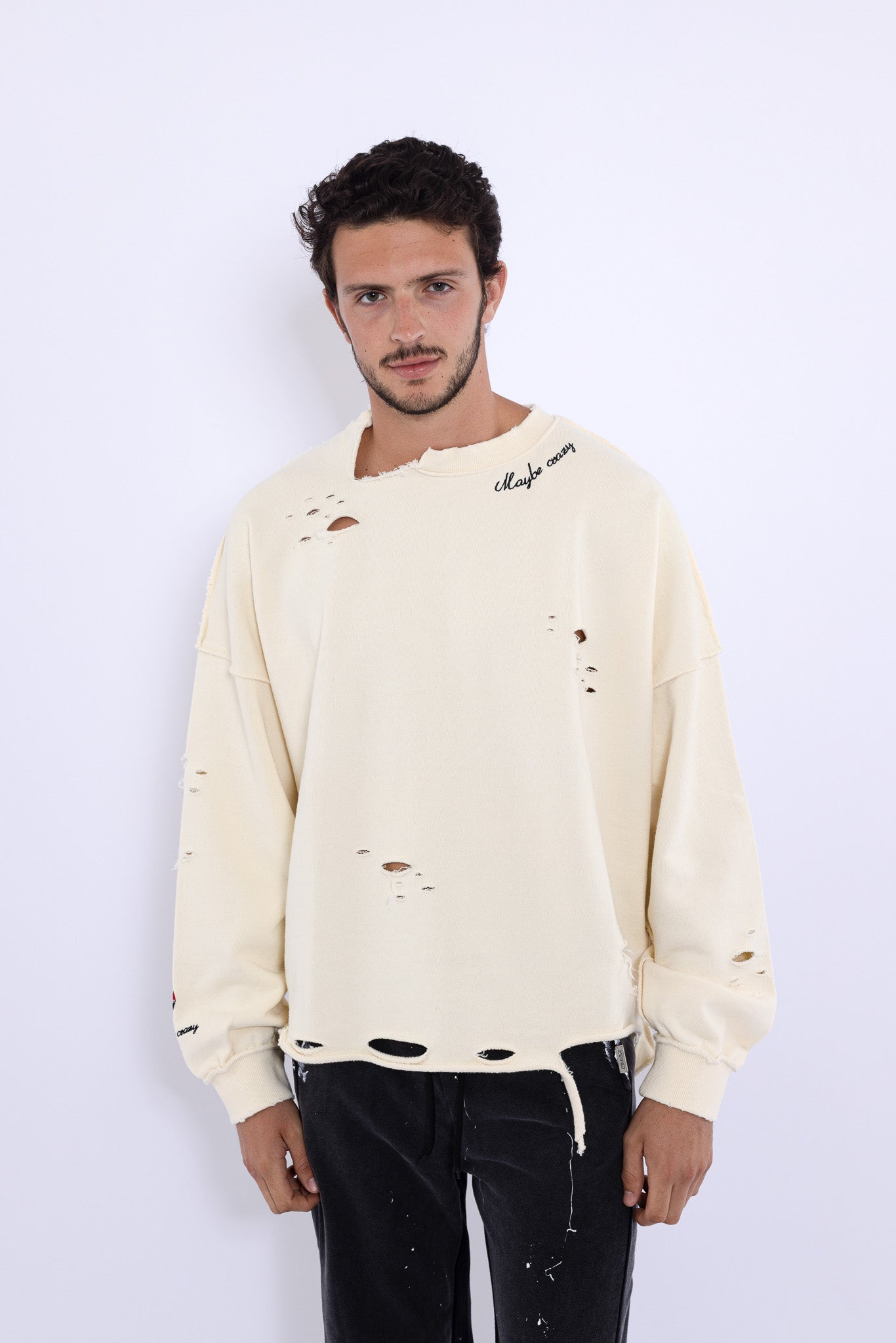 Signature Destroyed Crewneck Sweatshirt