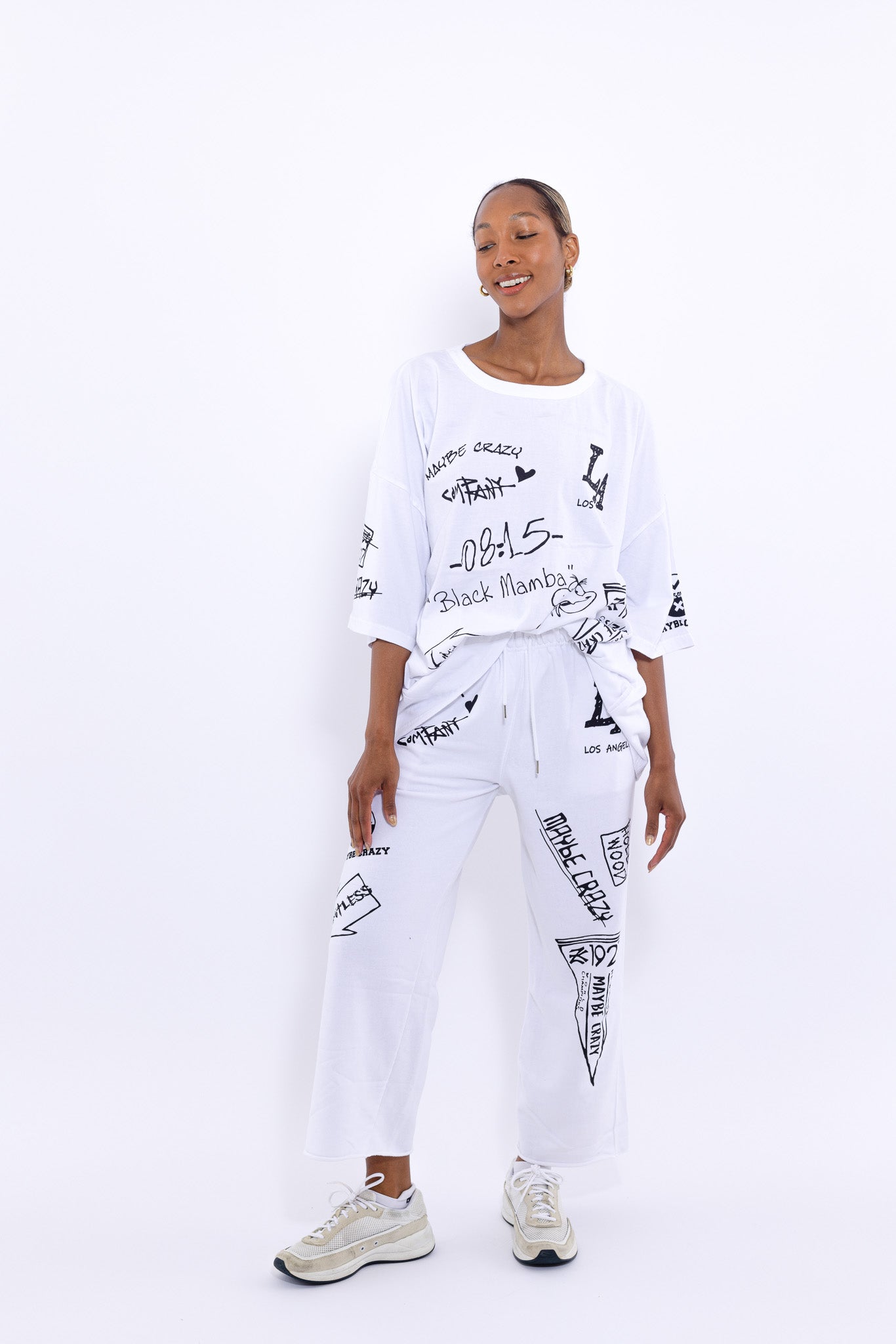 بنطلونات LA Black Mamba بحاشية غير مصقولة