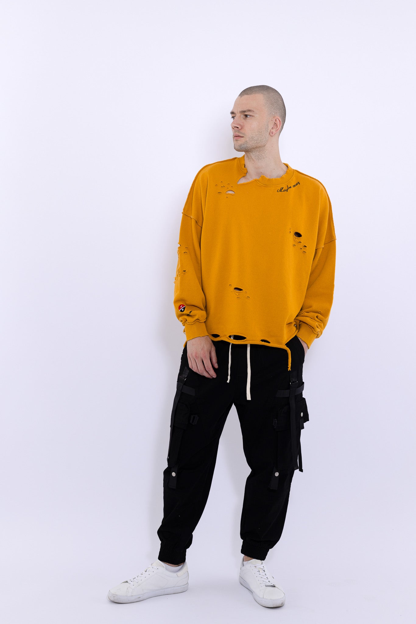 Signature Destroyed Crewneck Sweatshirt