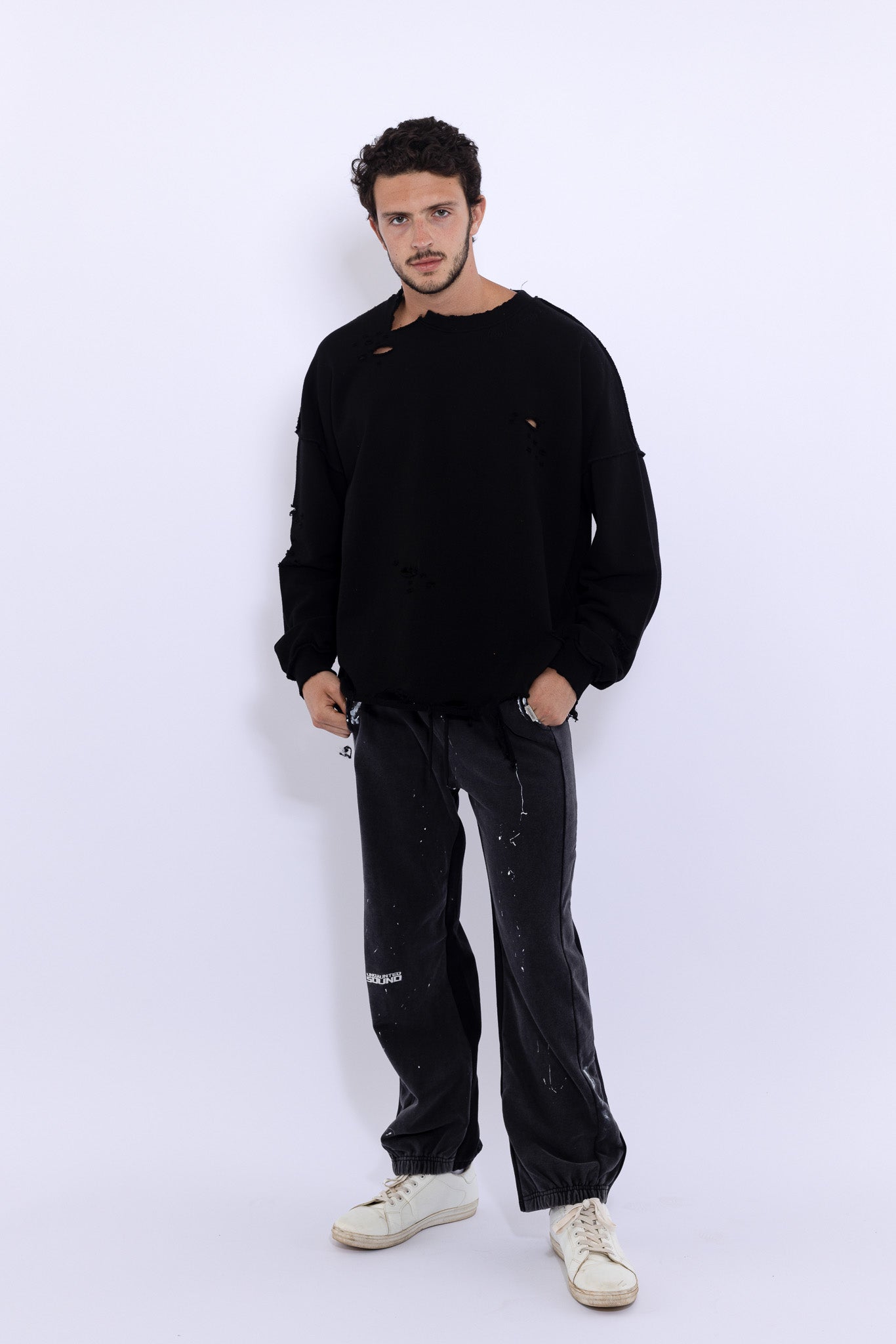 Signature Destroyed Crewneck Sweatshirt