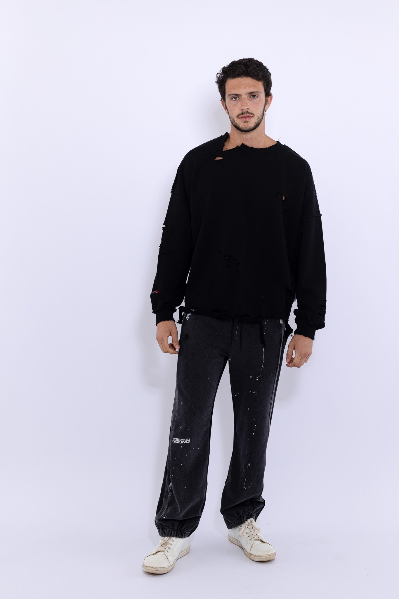 Signature Destroyed Crewneck Sweatshirt