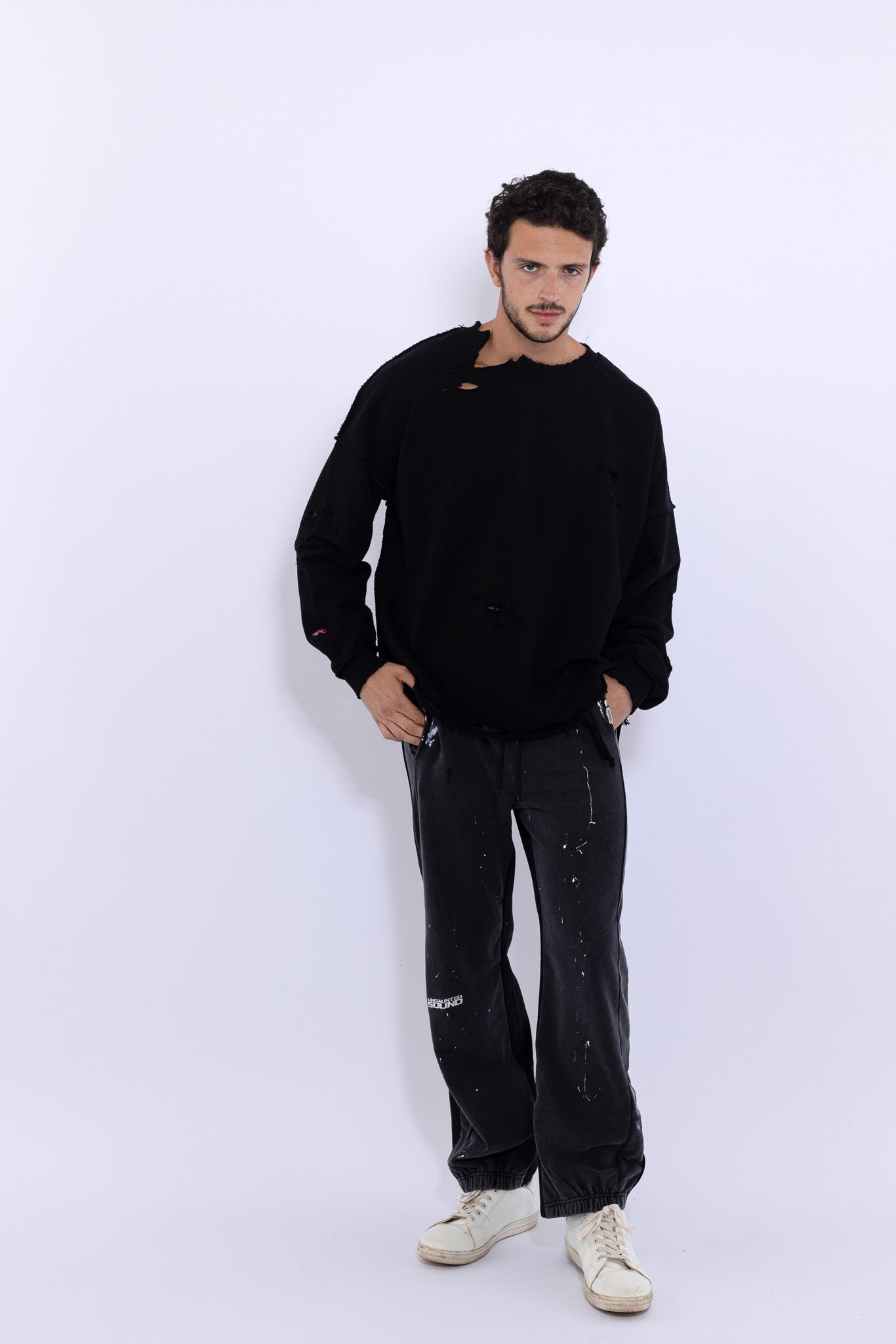 Signature Destroyed Crewneck Sweatshirt