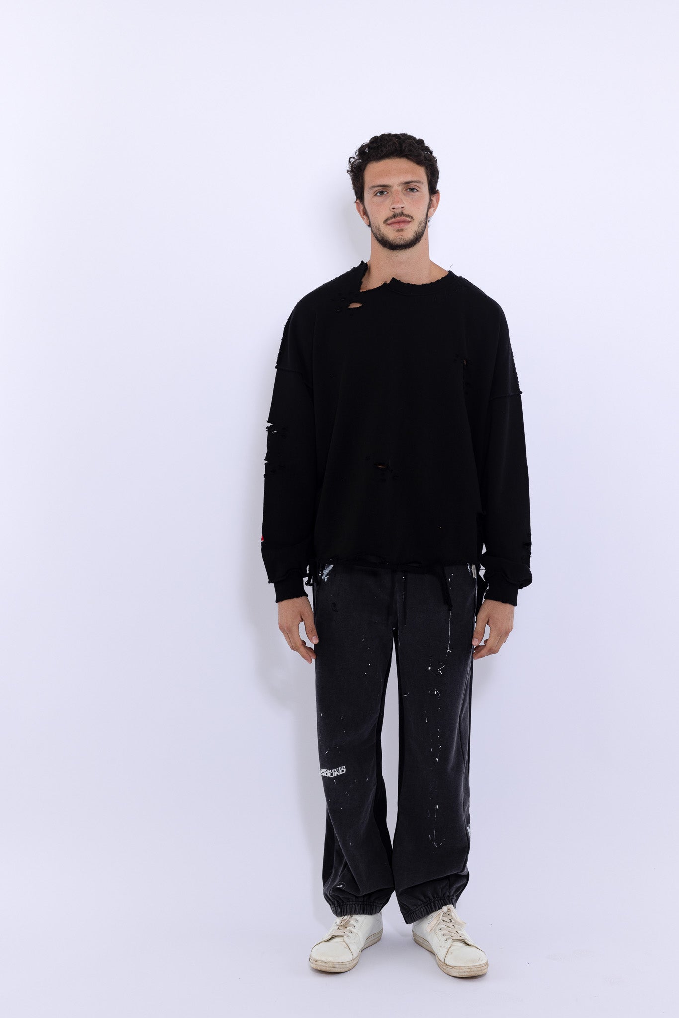 Signature Destroyed Crewneck Sweatshirt