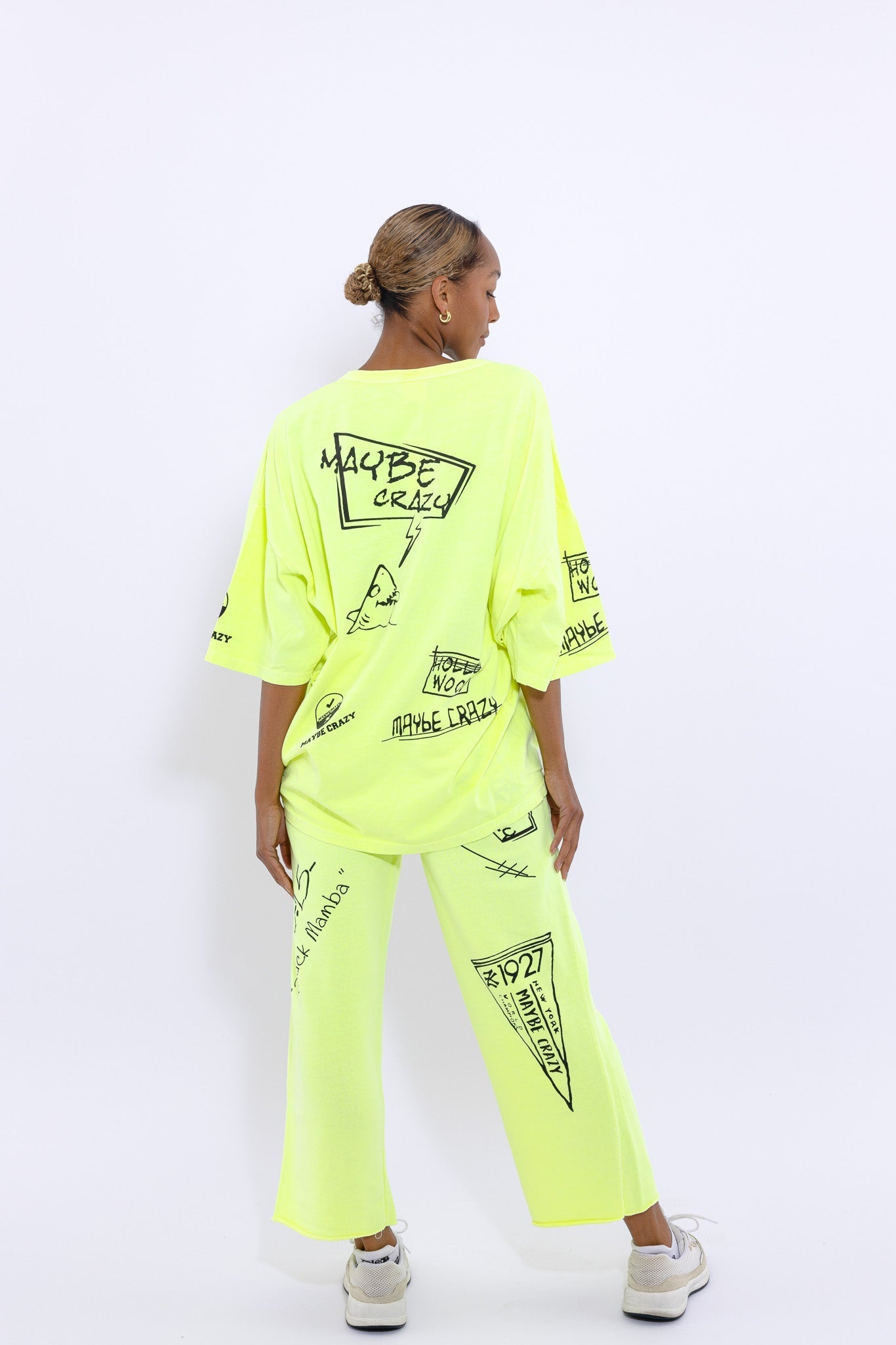 بنطلونات LA Black Mamba بحاشية غير مصقولة