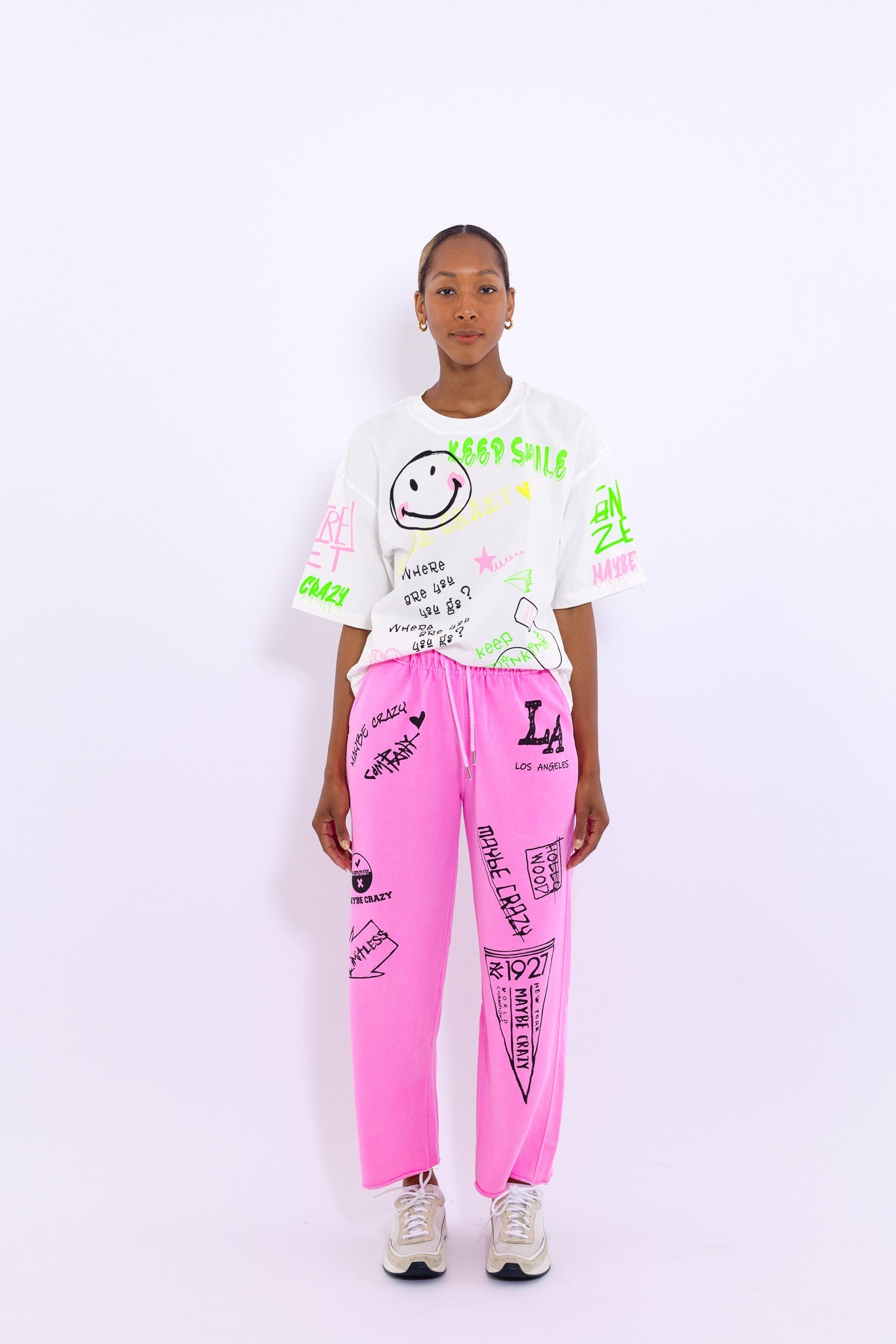 بنطلونات LA Black Mamba بحاشية غير مصقولة