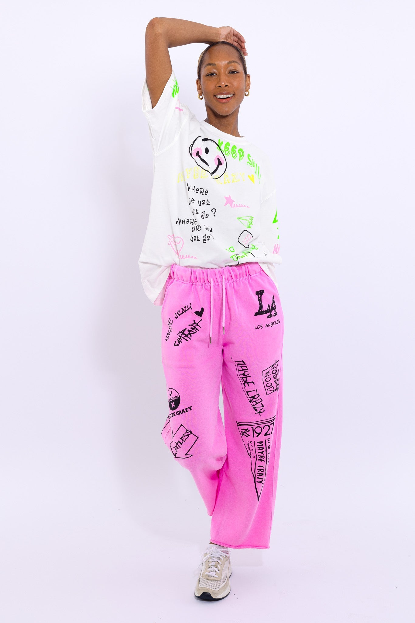 بنطلونات LA Black Mamba بحاشية غير مصقولة