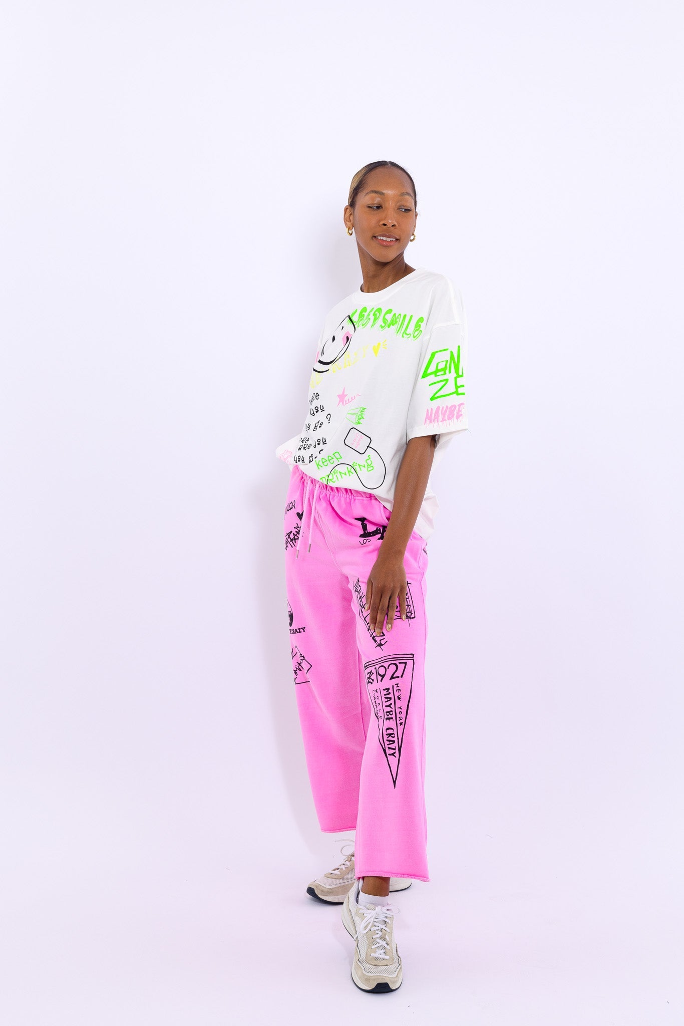 بنطلونات LA Black Mamba بحاشية غير مصقولة