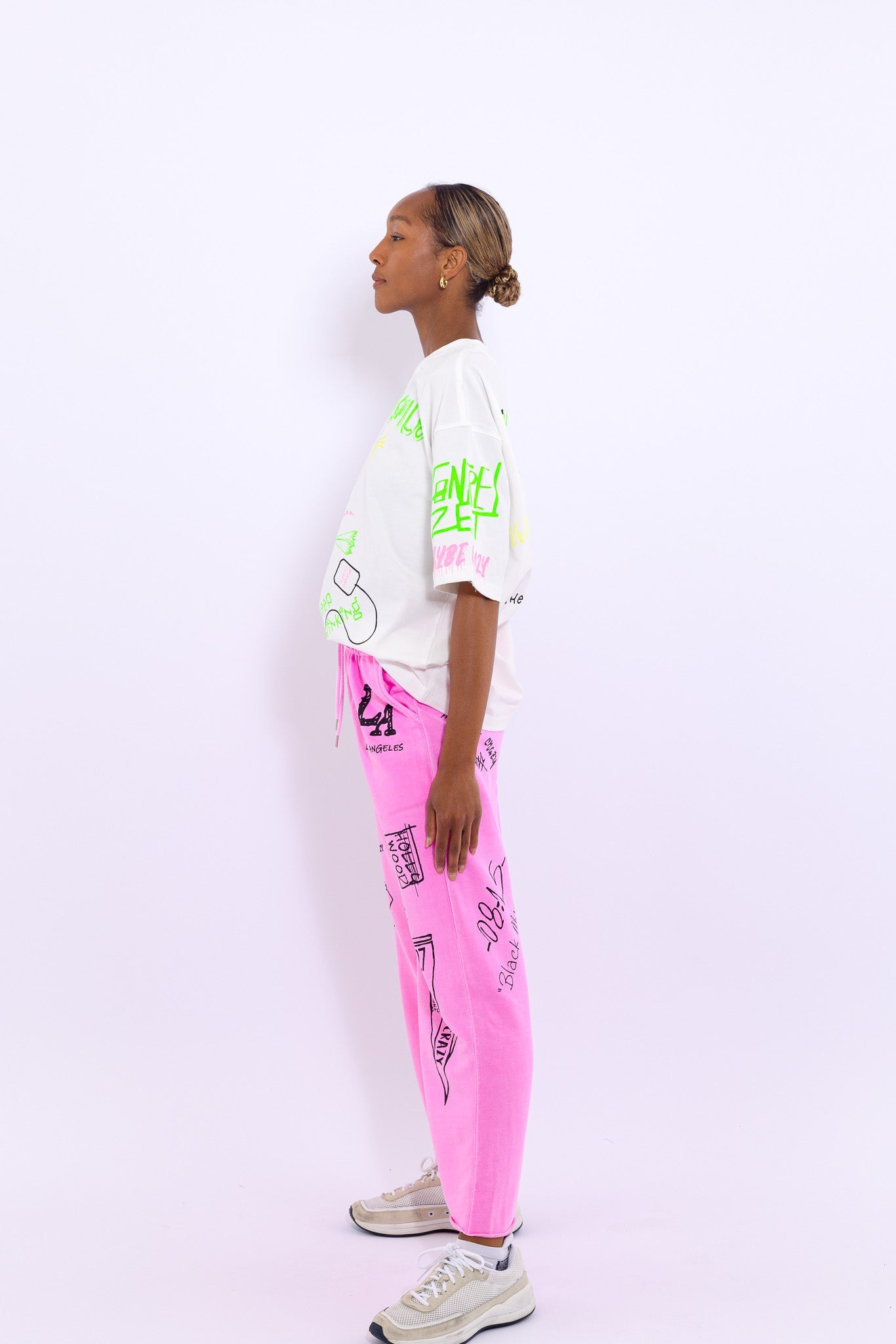 بنطلونات LA Black Mamba بحاشية غير مصقولة