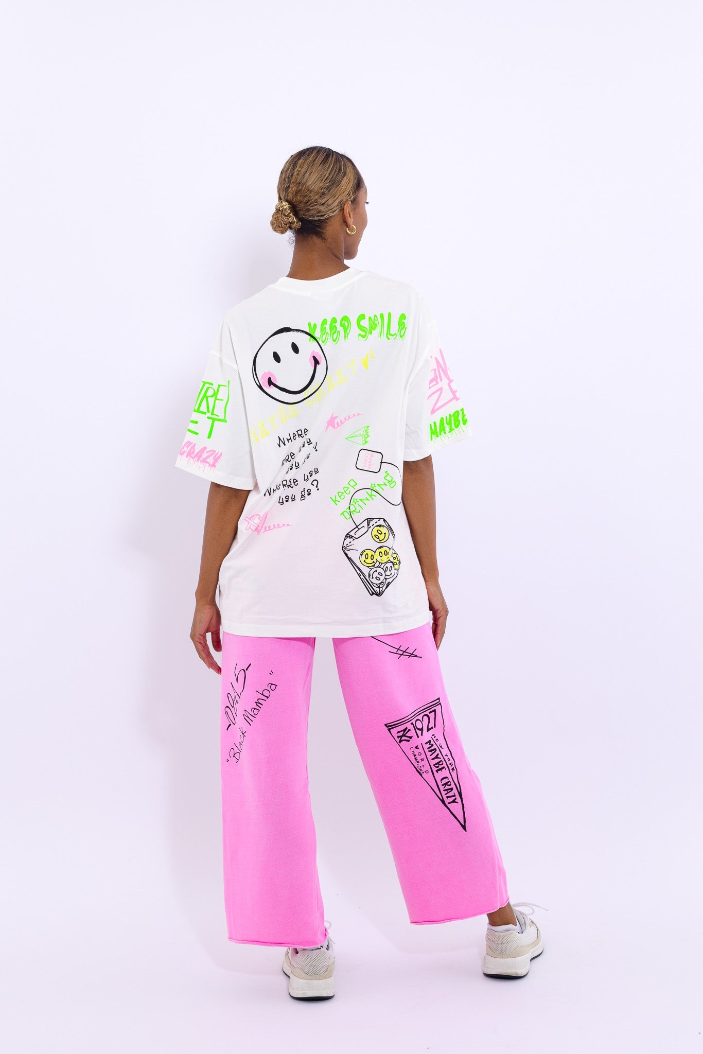 بنطلونات LA Black Mamba بحاشية غير مصقولة