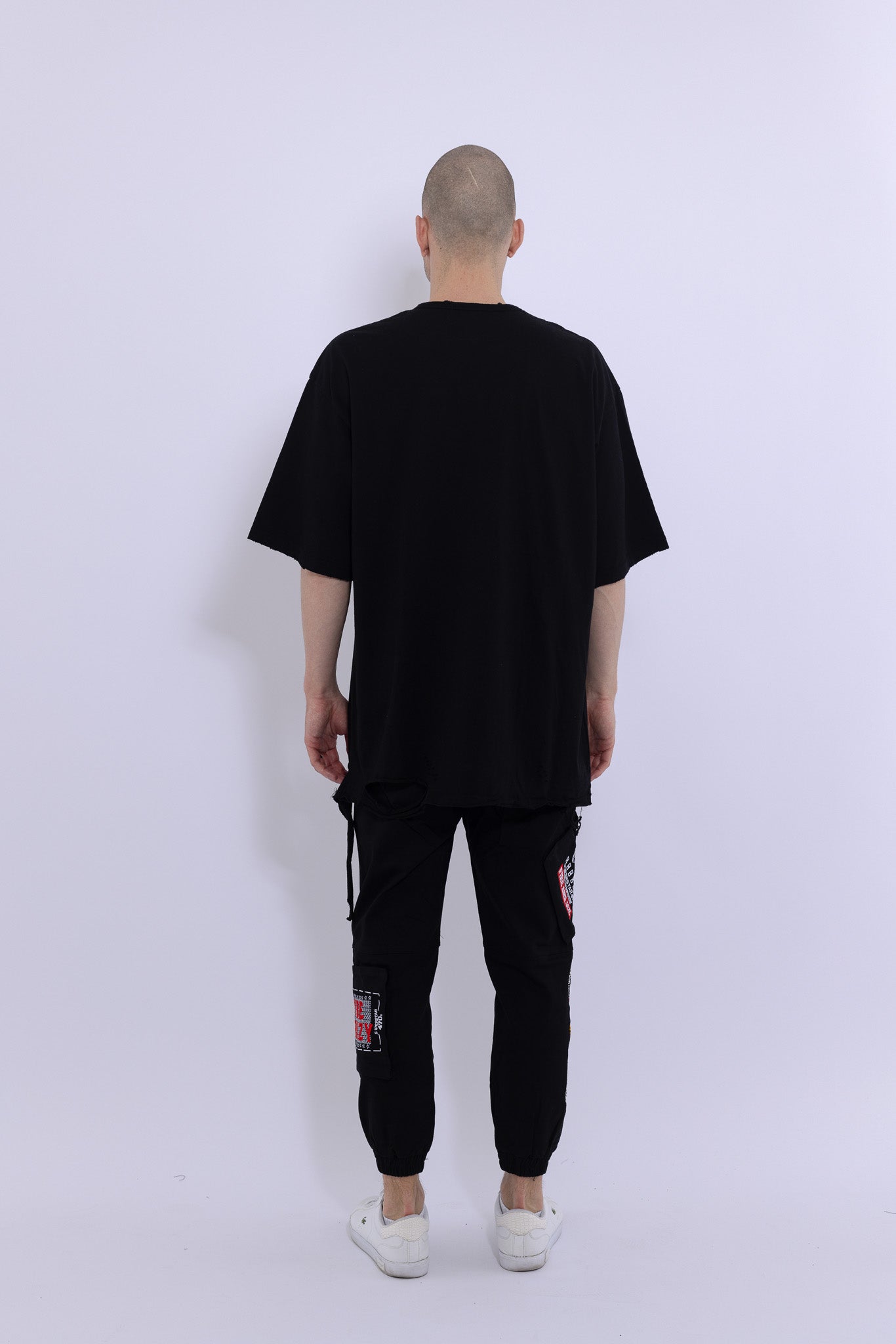 Classic Distressed Crewneck T-Shirt Short Sleeves