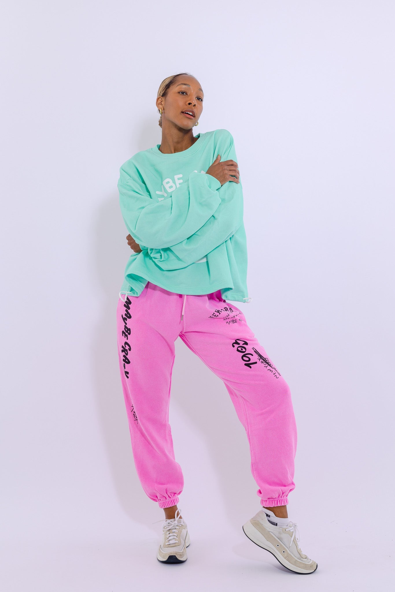 Adjustable Bottom Smiley Face, Drawstring Sweatshirt