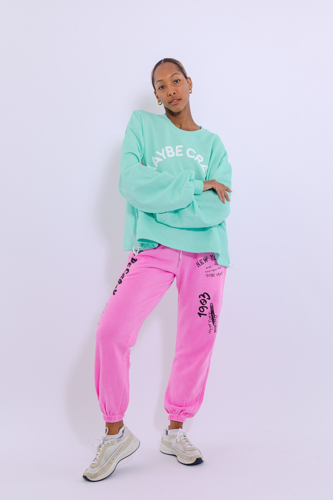 Adjustable Bottom Smiley Face, Drawstring Sweatshirt