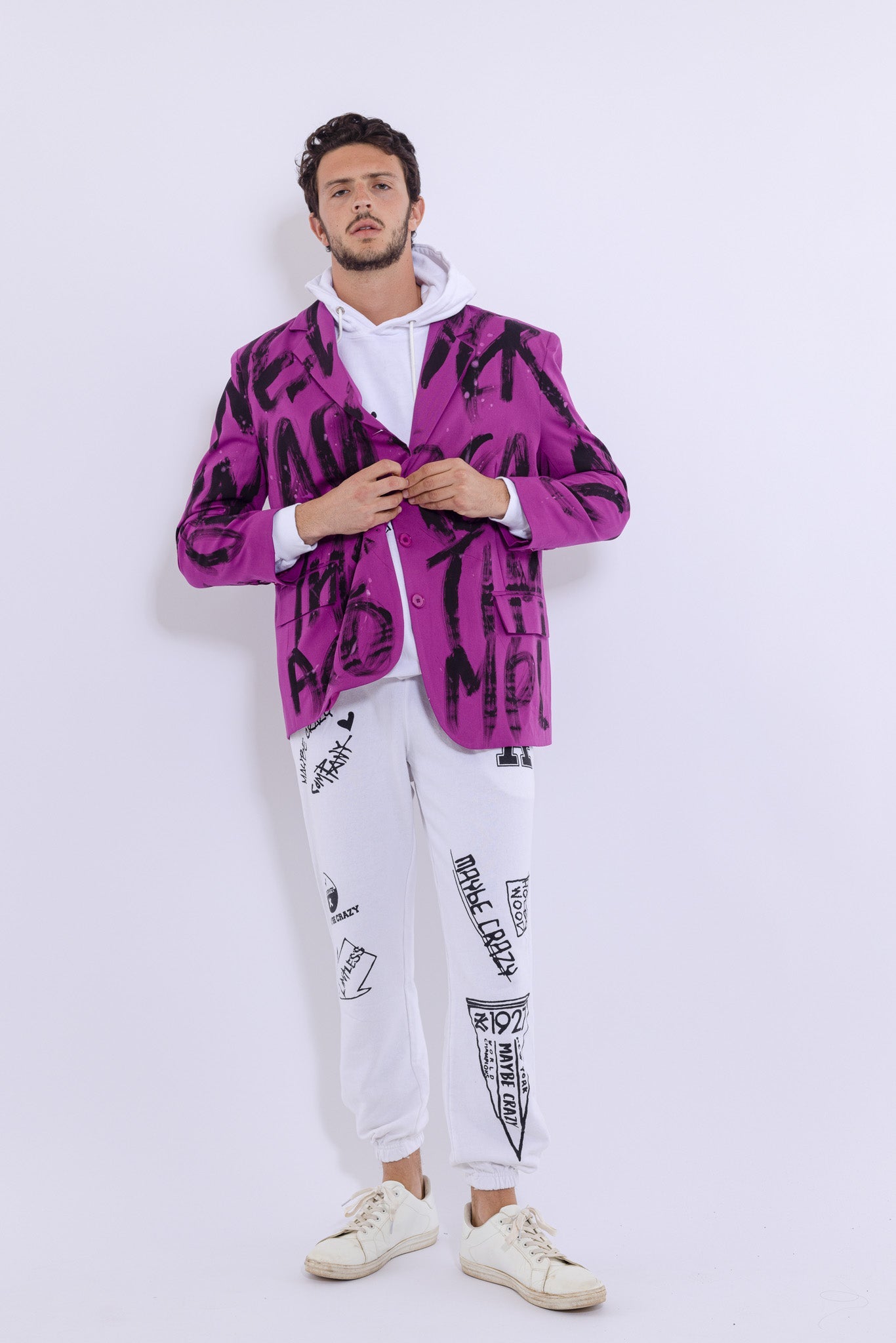 23SS لا تستسلم أبدًا بدلة مطبوعة يدويًا