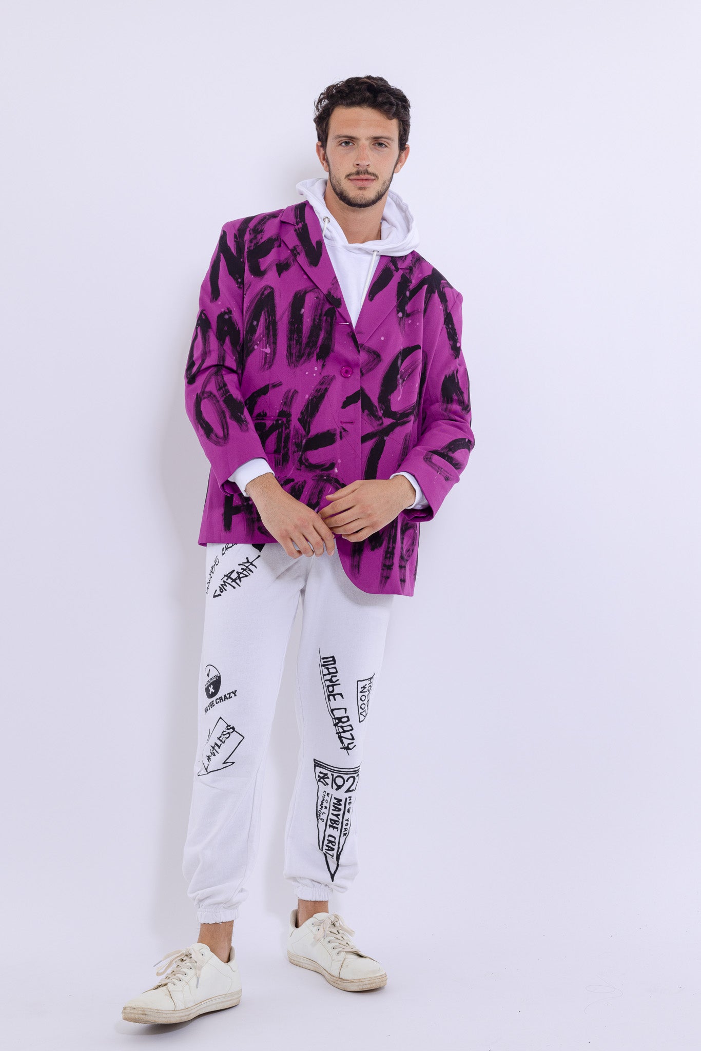 23SS لا تستسلم أبدًا بدلة مطبوعة يدويًا