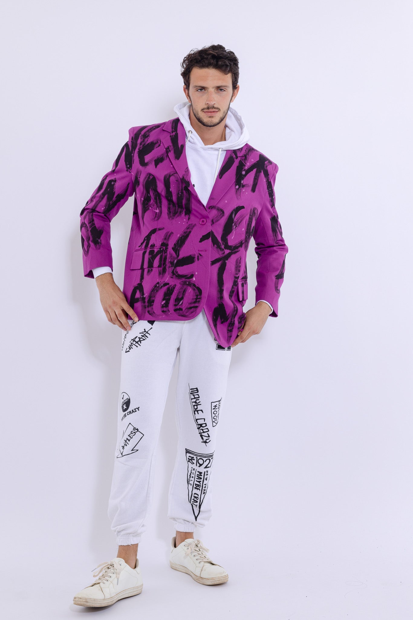 23SS لا تستسلم أبدًا بدلة مطبوعة يدويًا