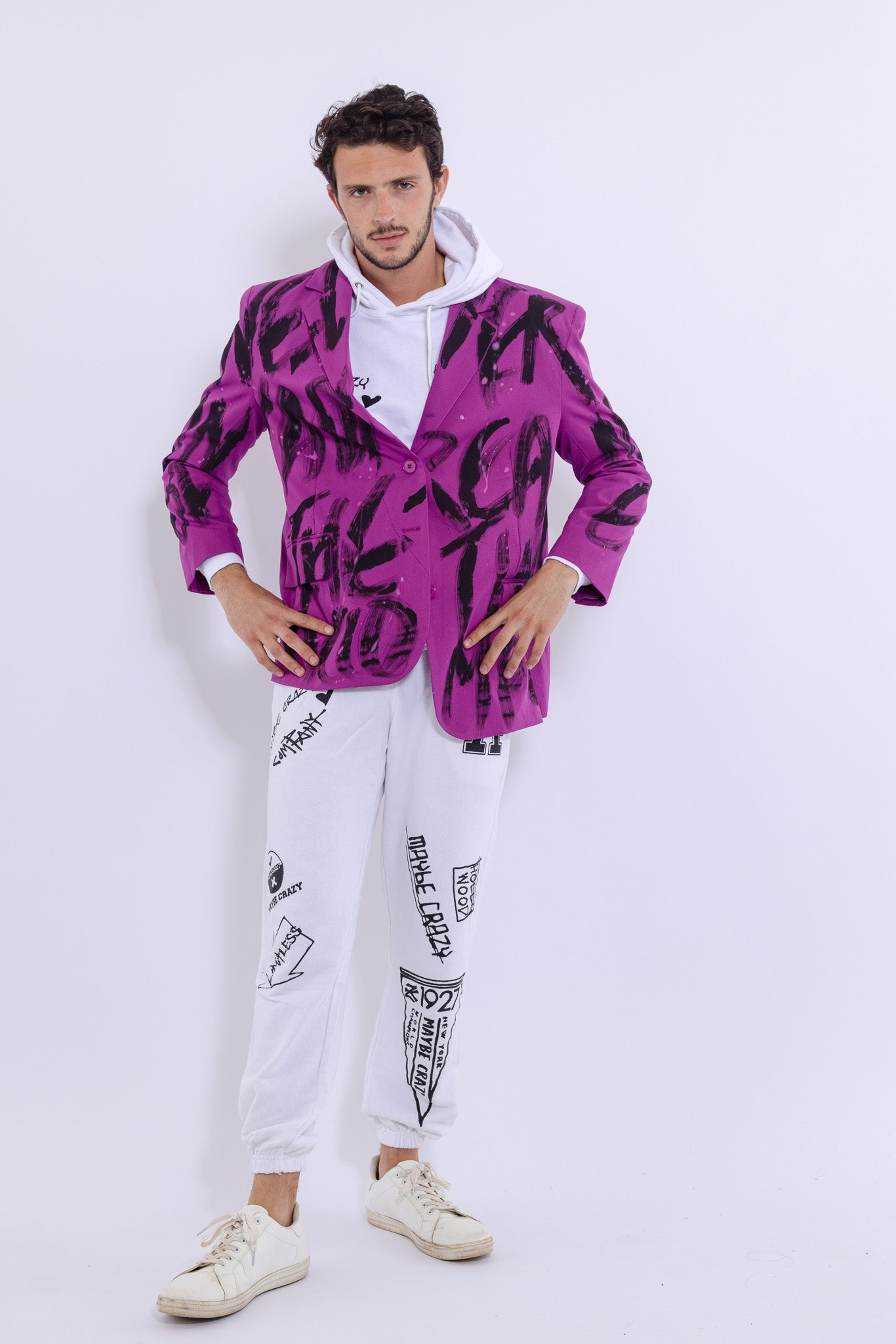 23SS لا تستسلم أبدًا بدلة مطبوعة يدويًا