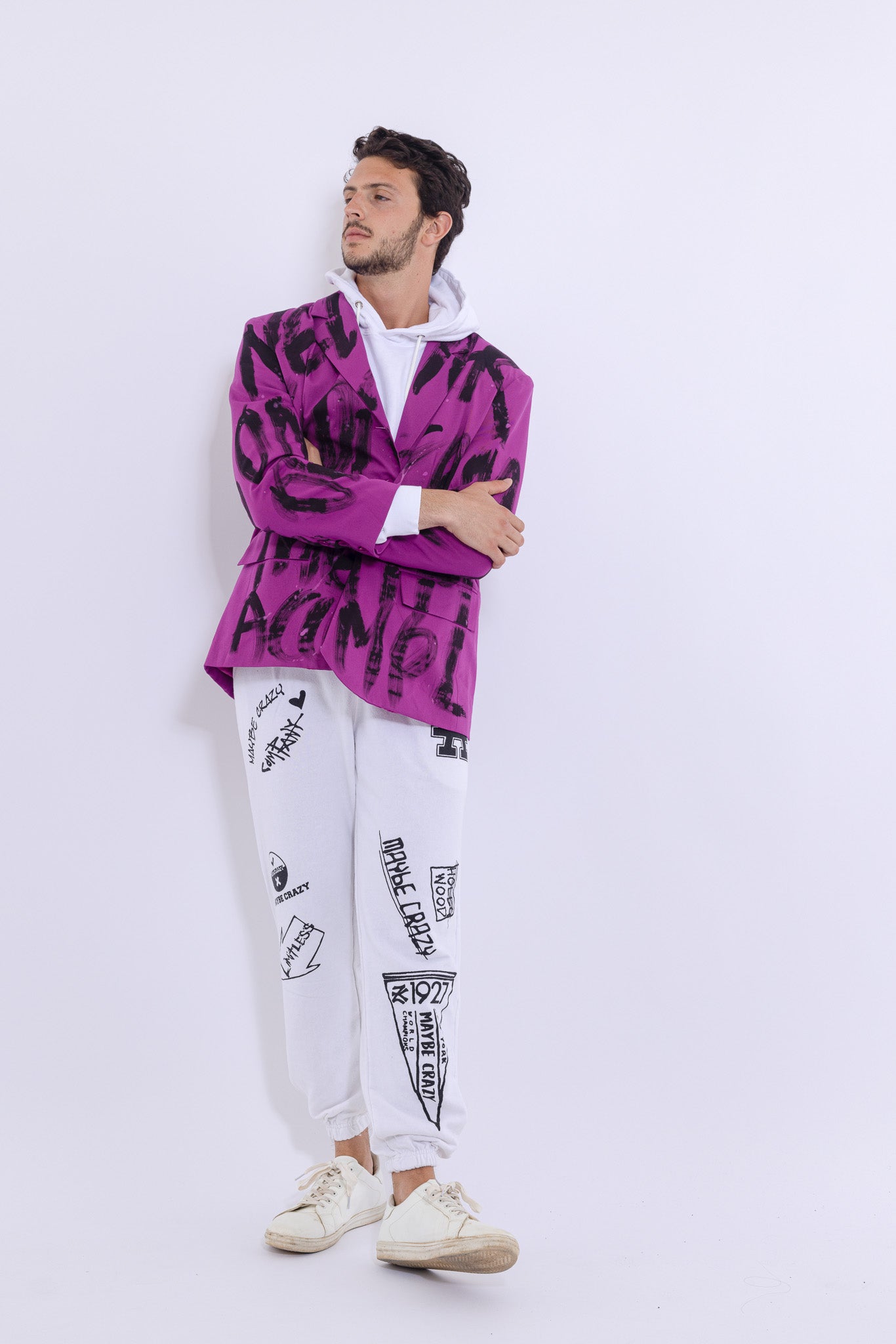 23SS لا تستسلم أبدًا بدلة مطبوعة يدويًا