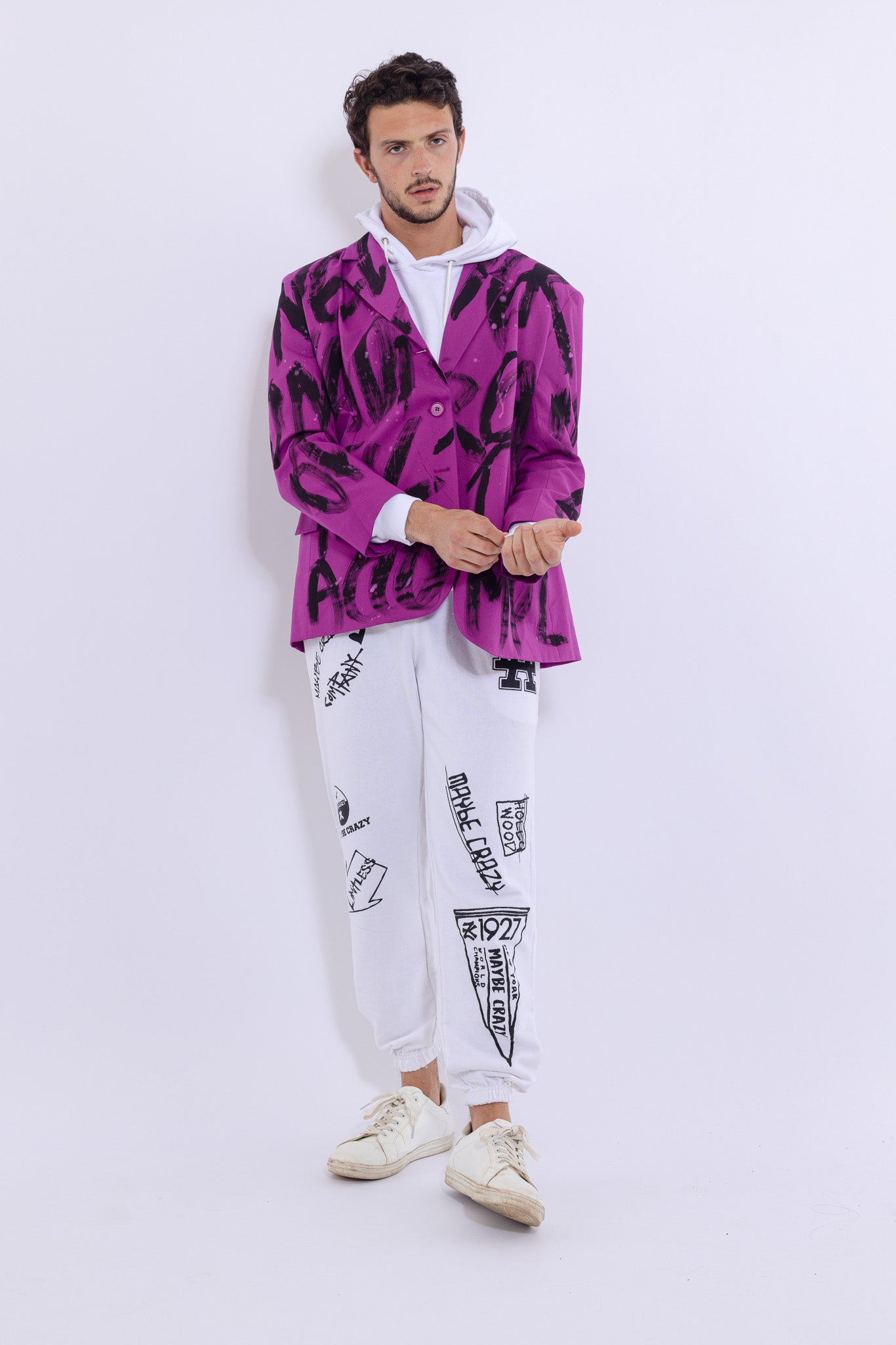 23SS لا تستسلم أبدًا بدلة مطبوعة يدويًا