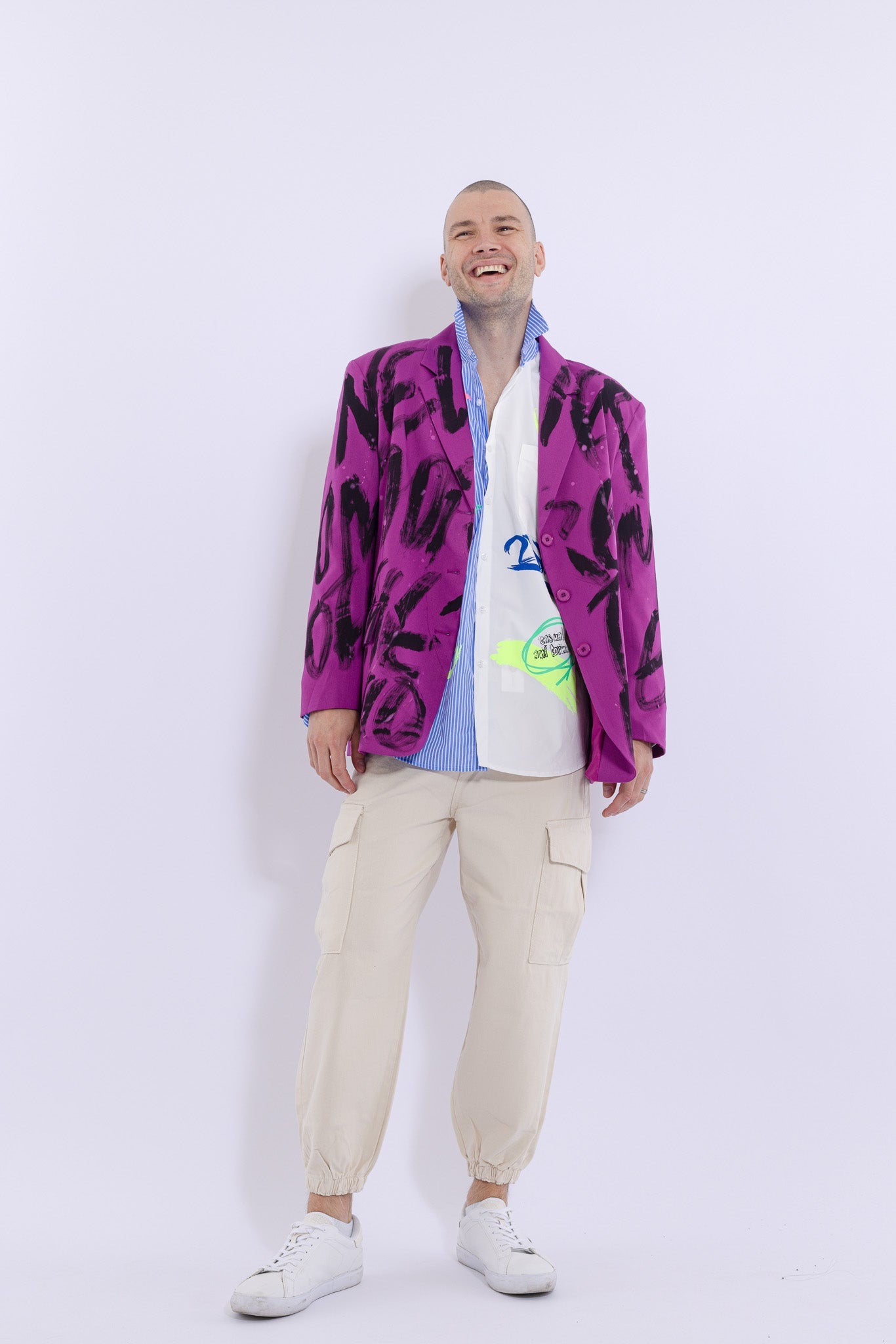 23SS لا تستسلم أبدًا بدلة مطبوعة يدويًا