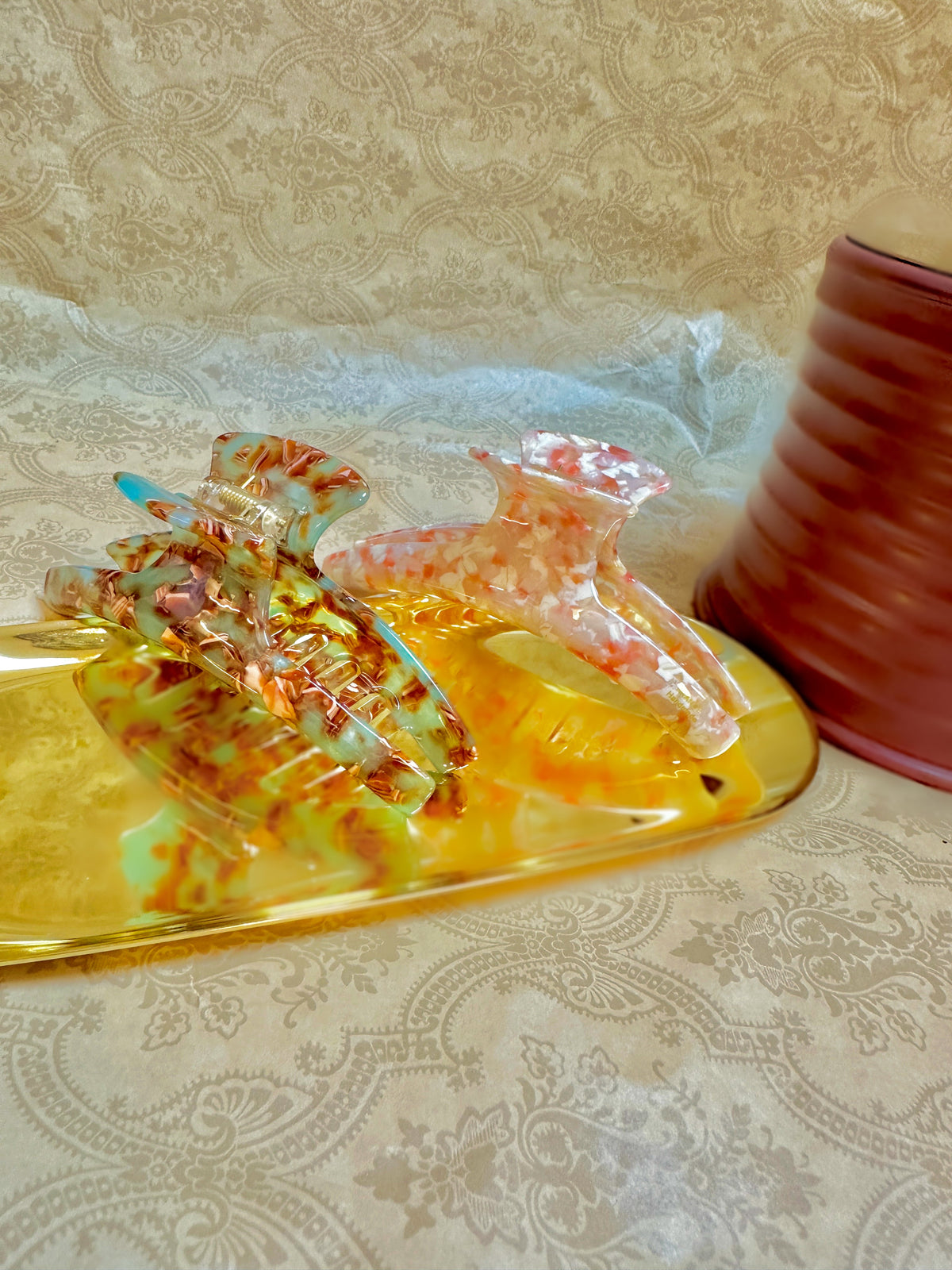 Vintage-Inspired Colorful Hair Clip