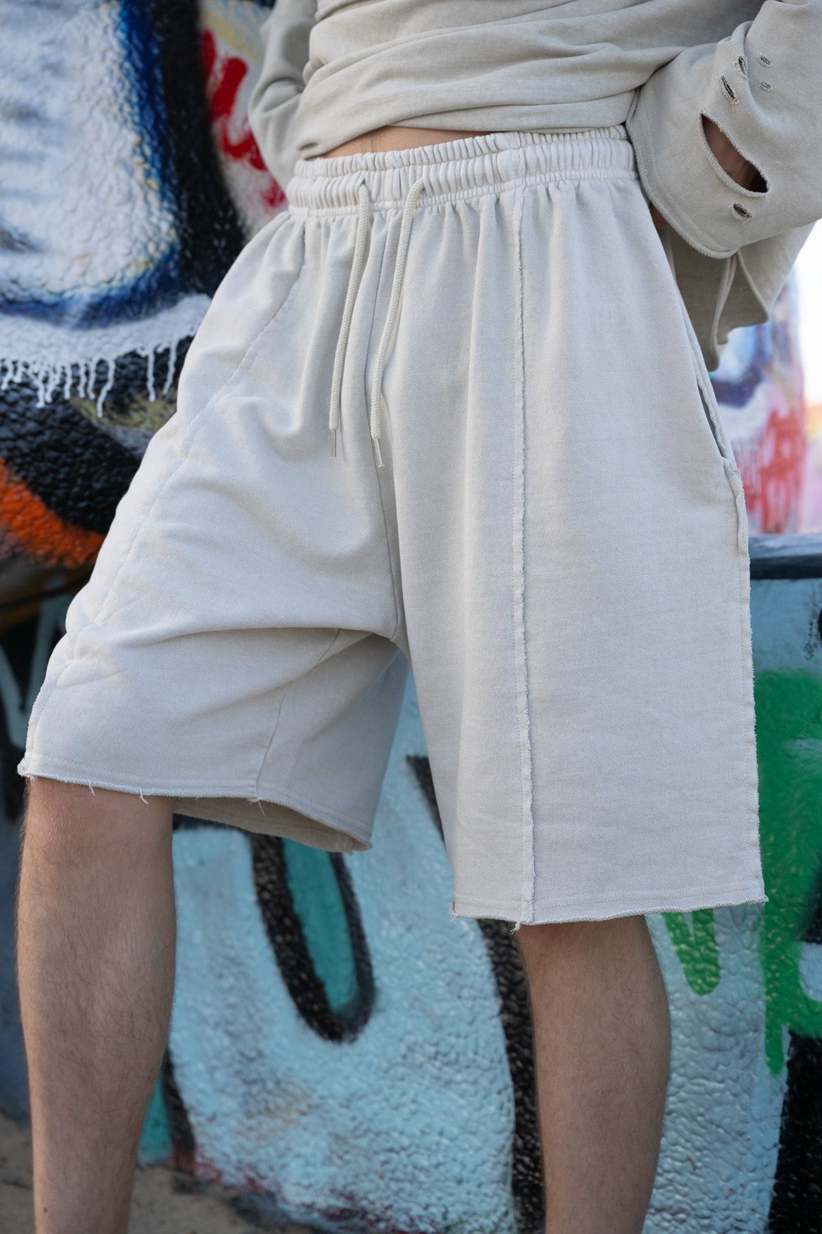 Loose Fit Shorts - Natural Cream