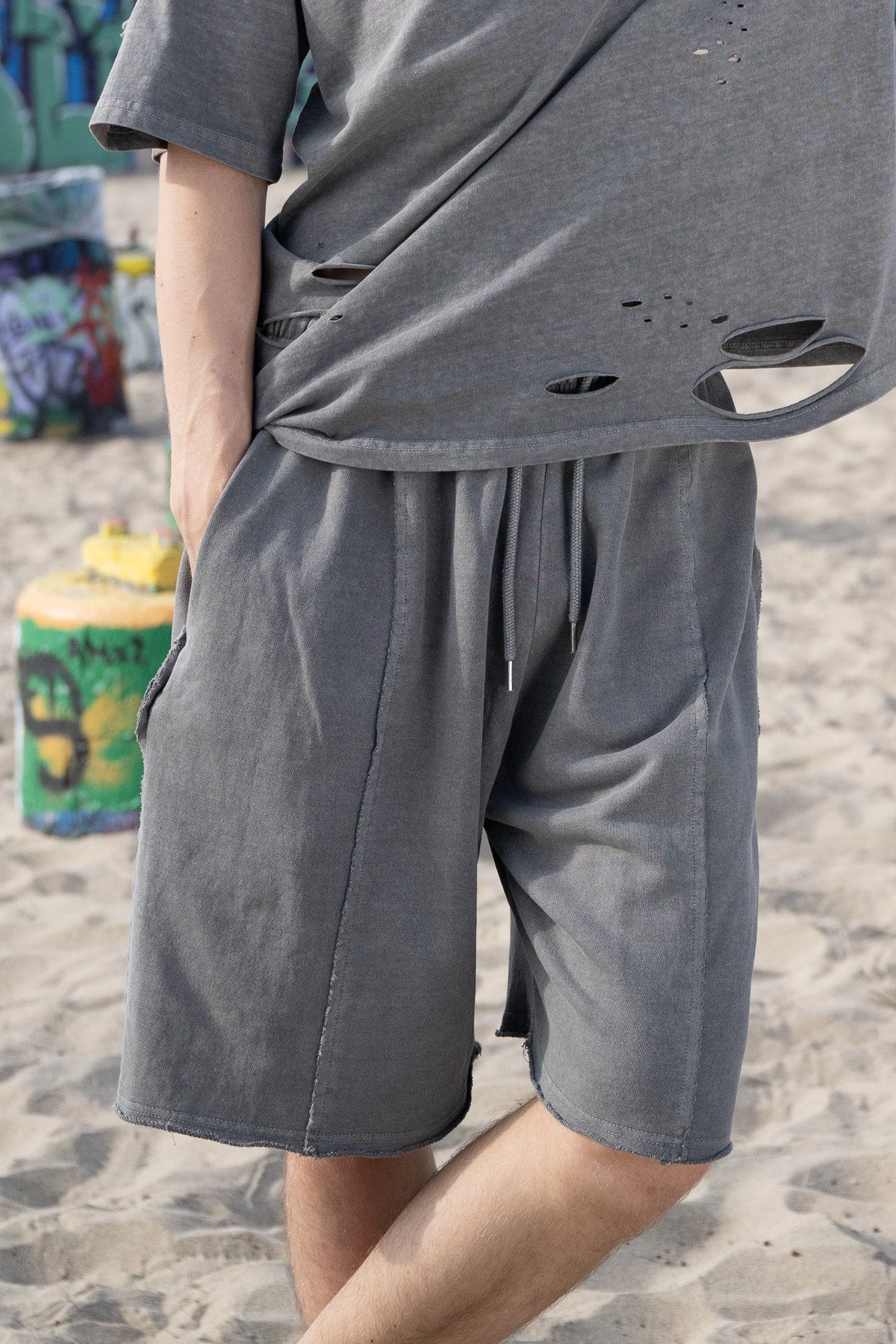 Loose Fit Shorts - Dark Grey