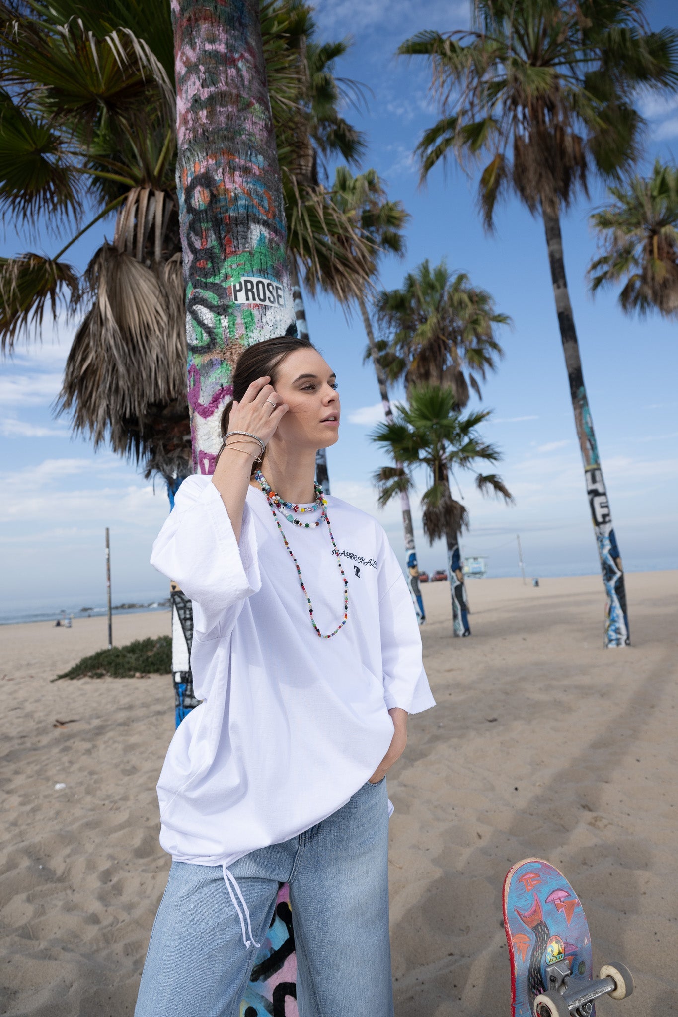 Classic Distressed Crewneck T-Shirt Short Sleeves