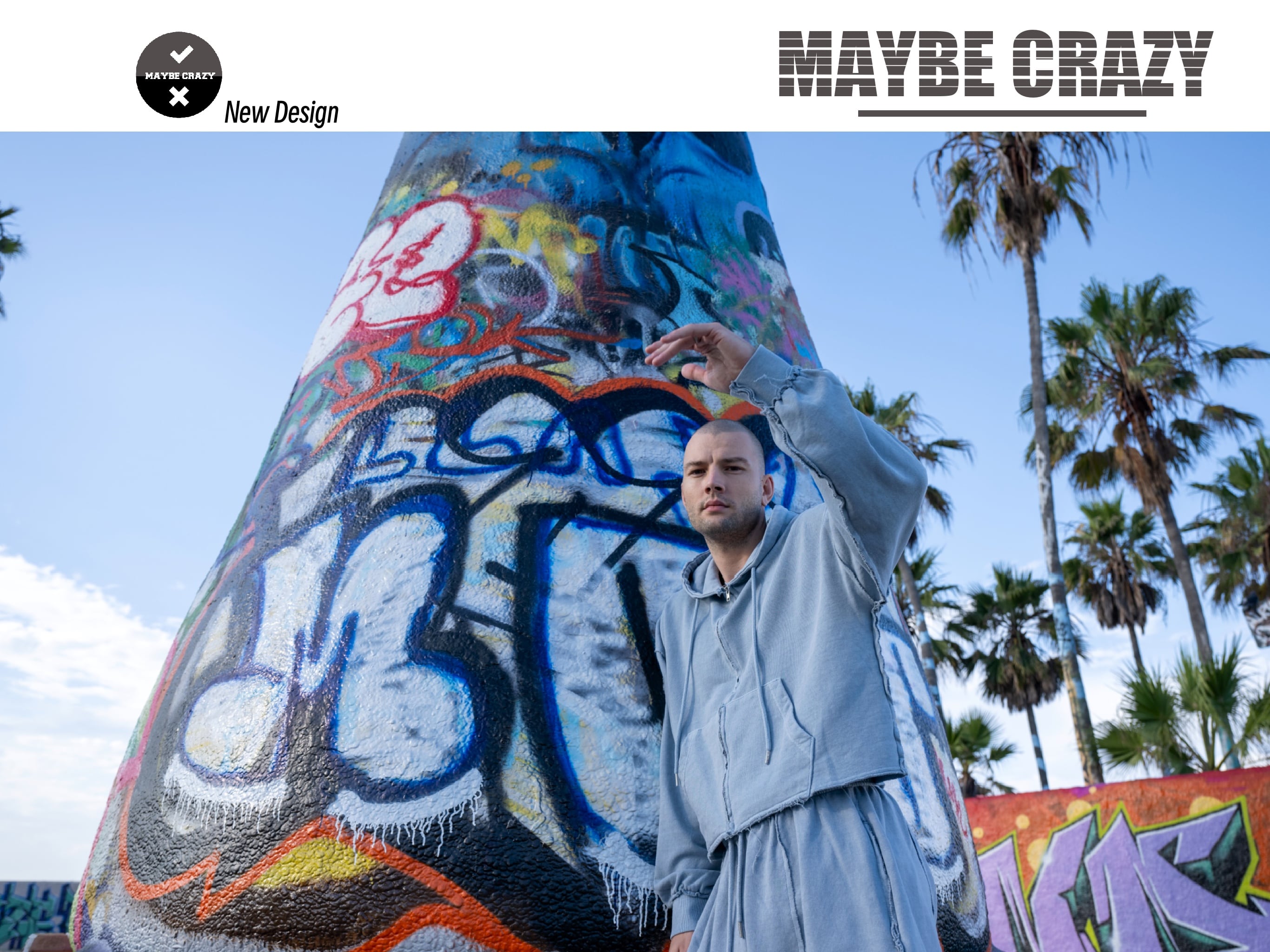 Maybe crazy background outdoor blue trendy hoodie