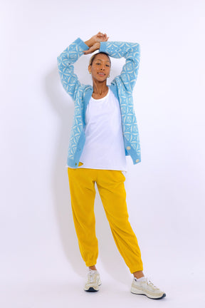 22 S/W paisley quilting cardigan