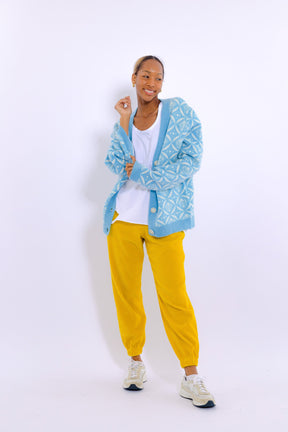 22 S/W paisley quilting cardigan