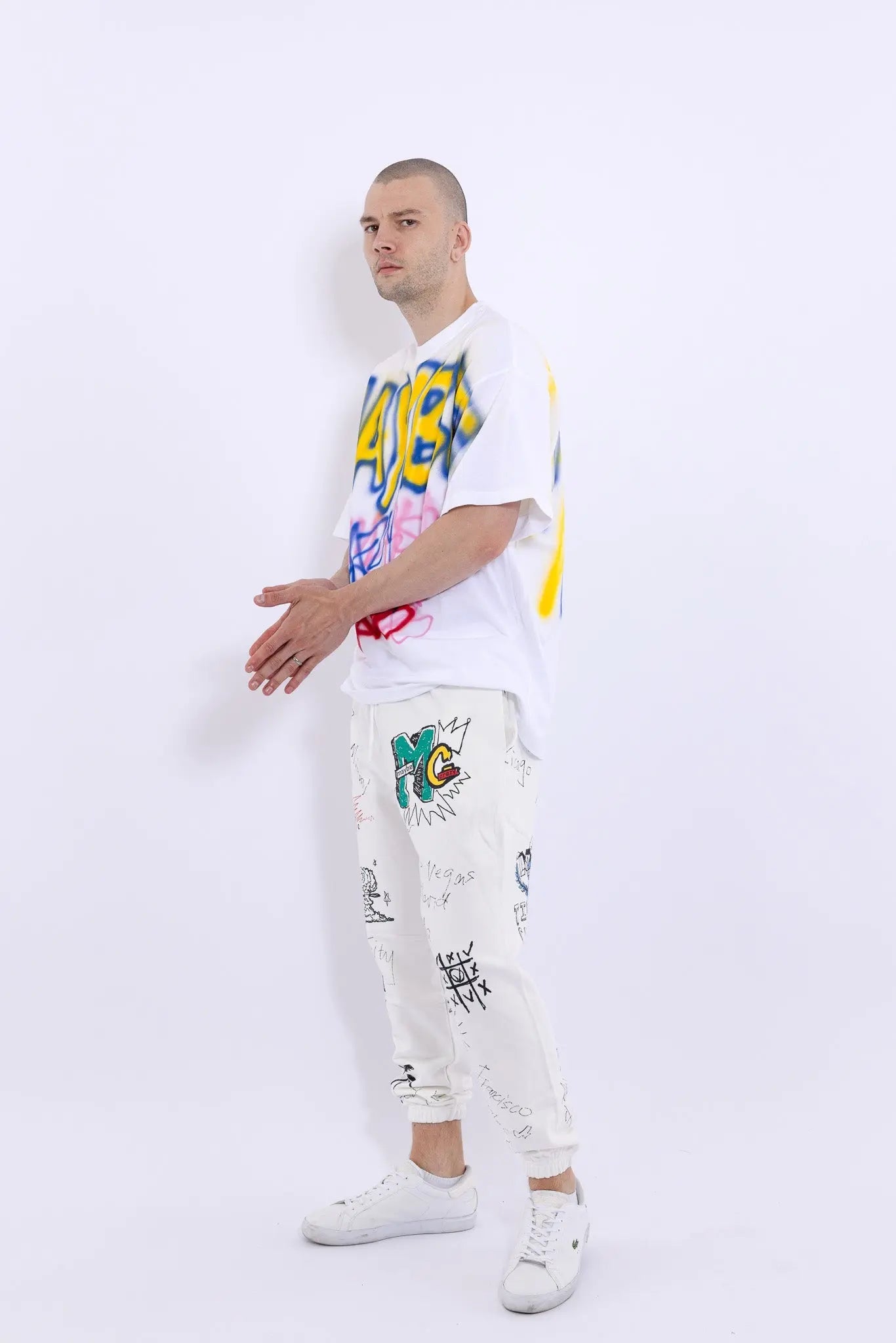 Maybe Crazy Hand Printing T-shirt MaybeCrazy