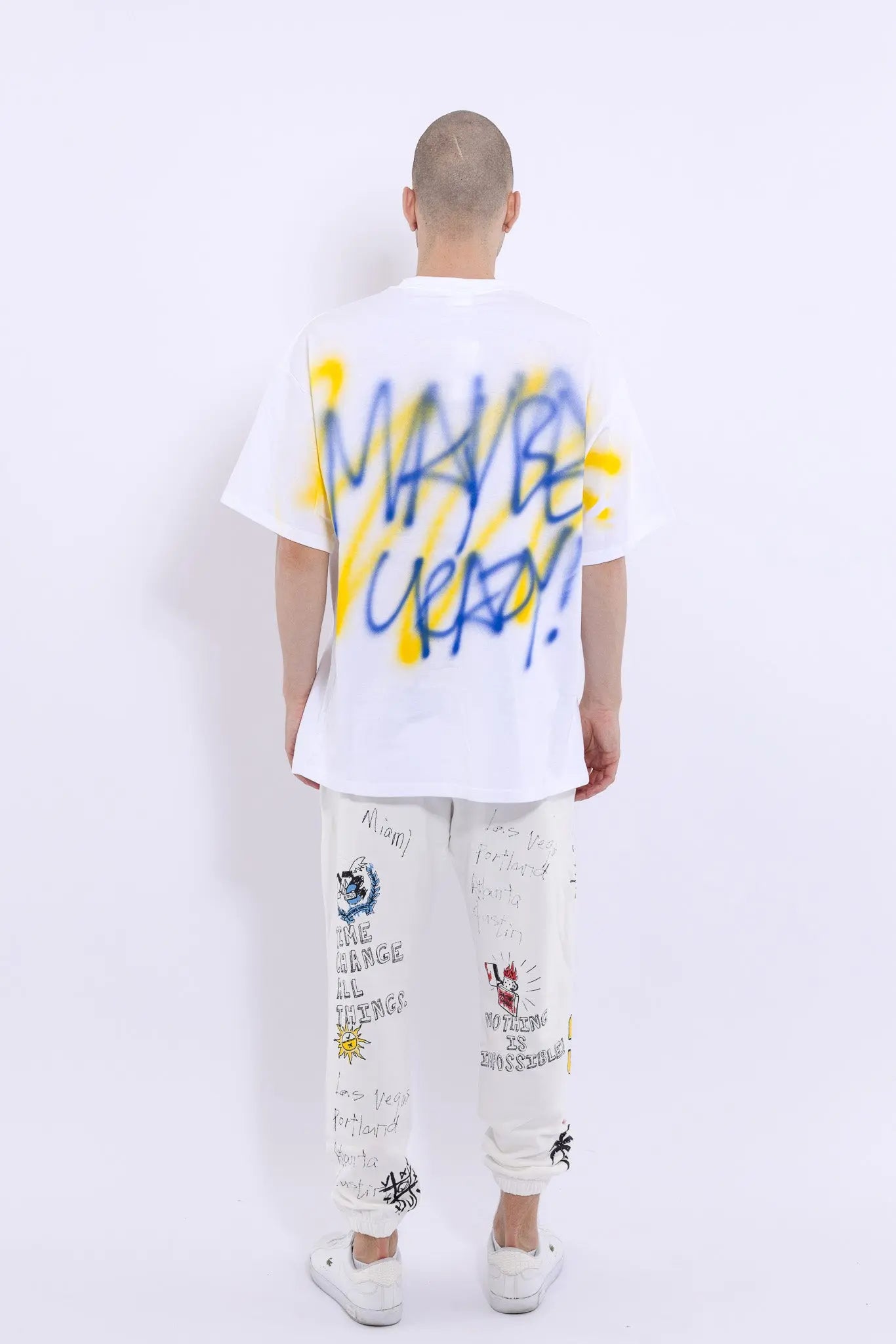 Maybe Crazy Hand Printing T-shirt MaybeCrazy