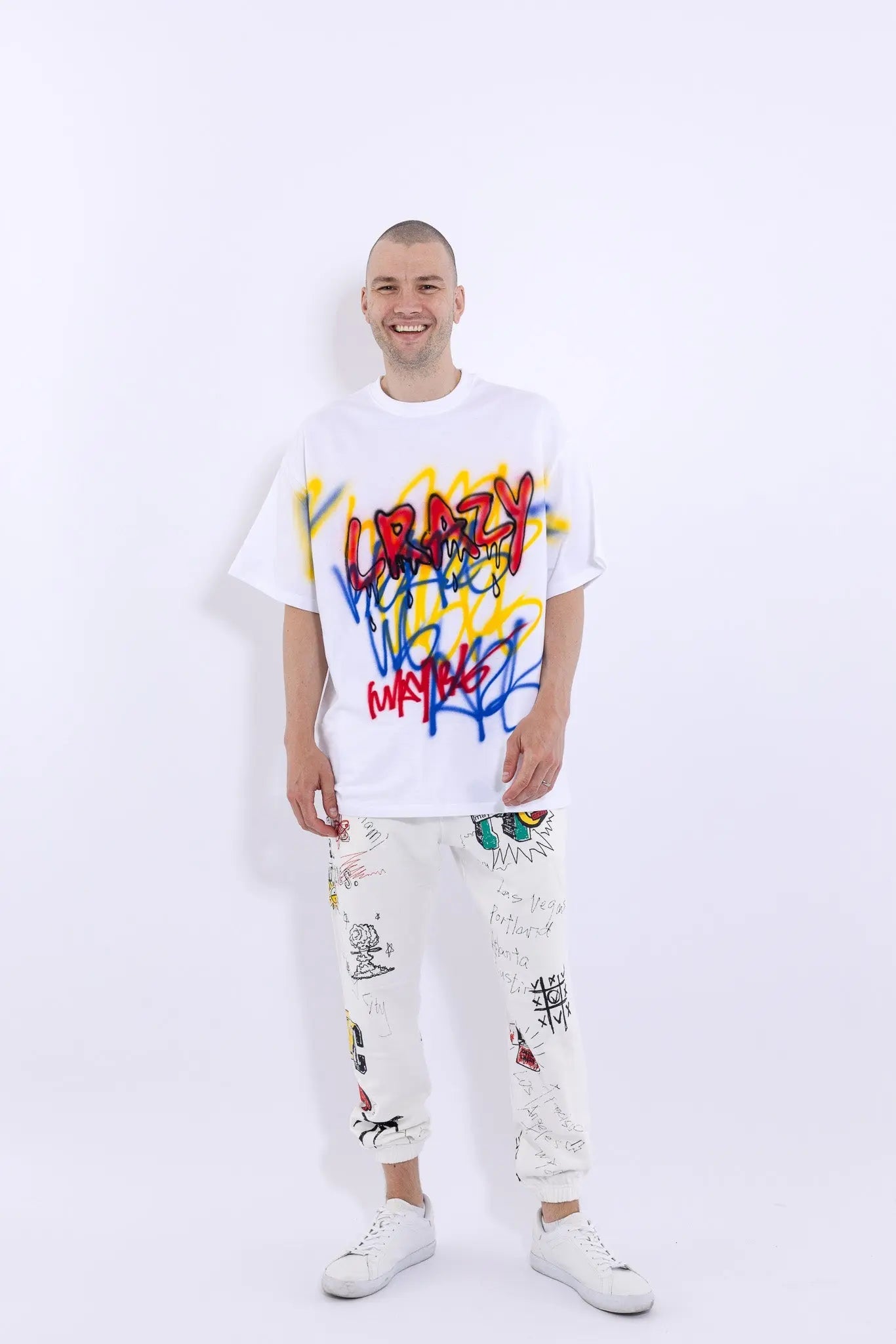 Classical Hand Printing T-shirt MaybeCrazy