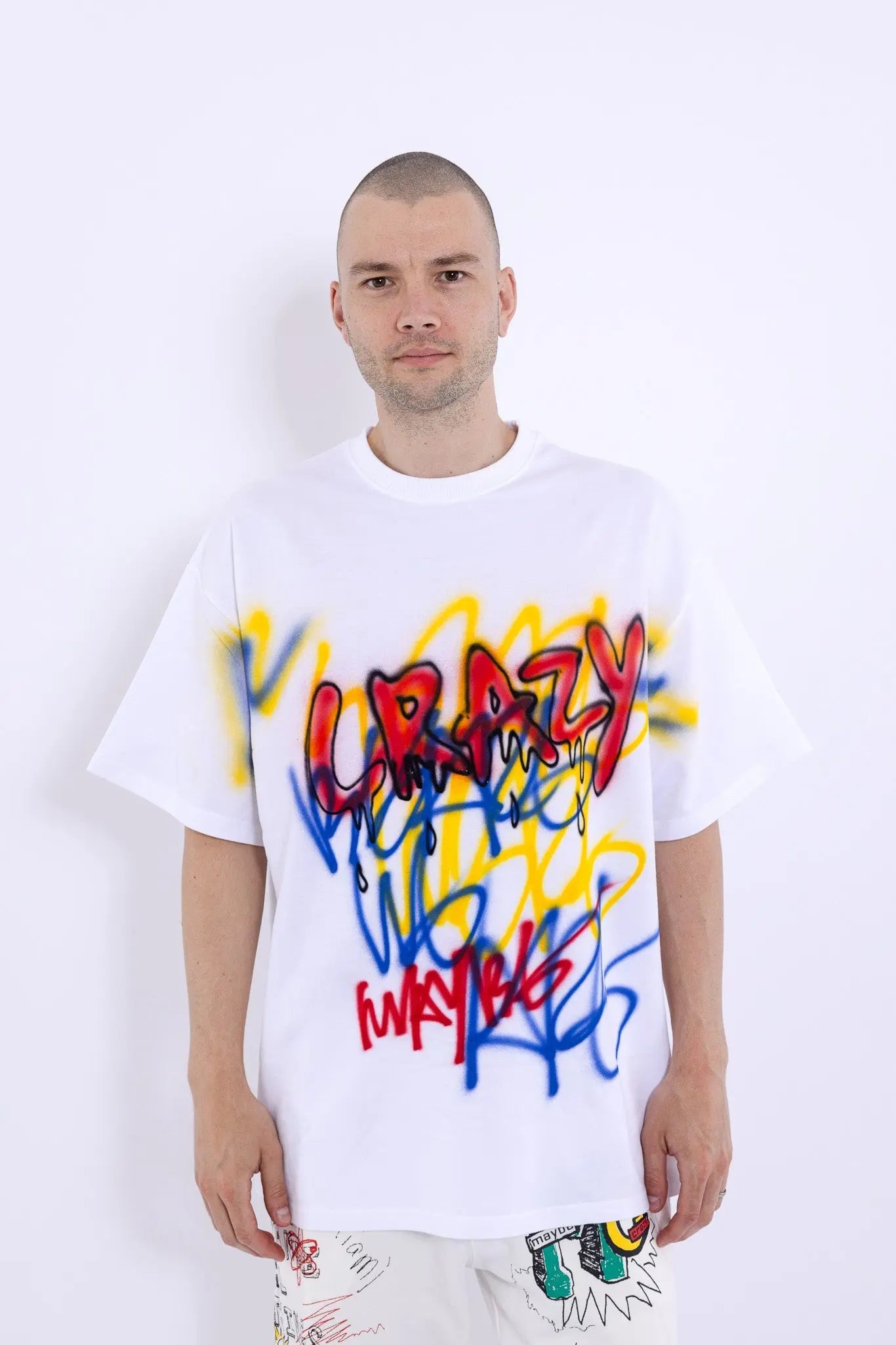 Classical Hand Printing T-shirt MaybeCrazy