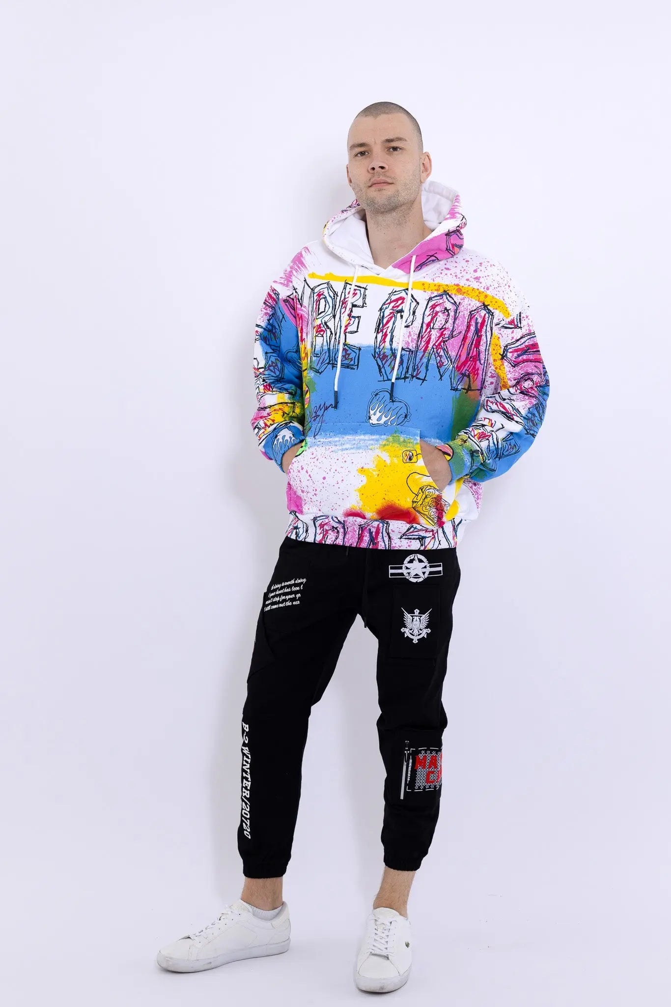 Hand Printed Hoodie MaybeCrazy