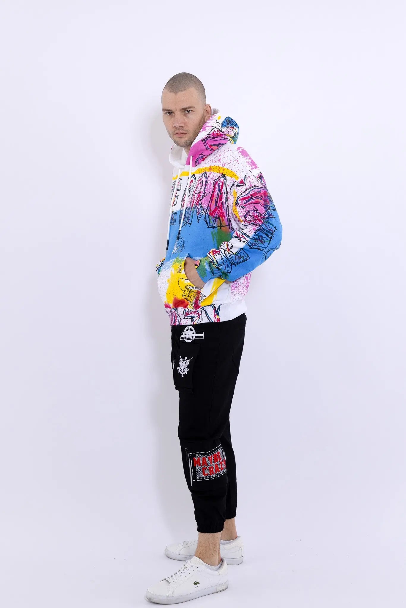 Hand Printed Hoodie MaybeCrazy