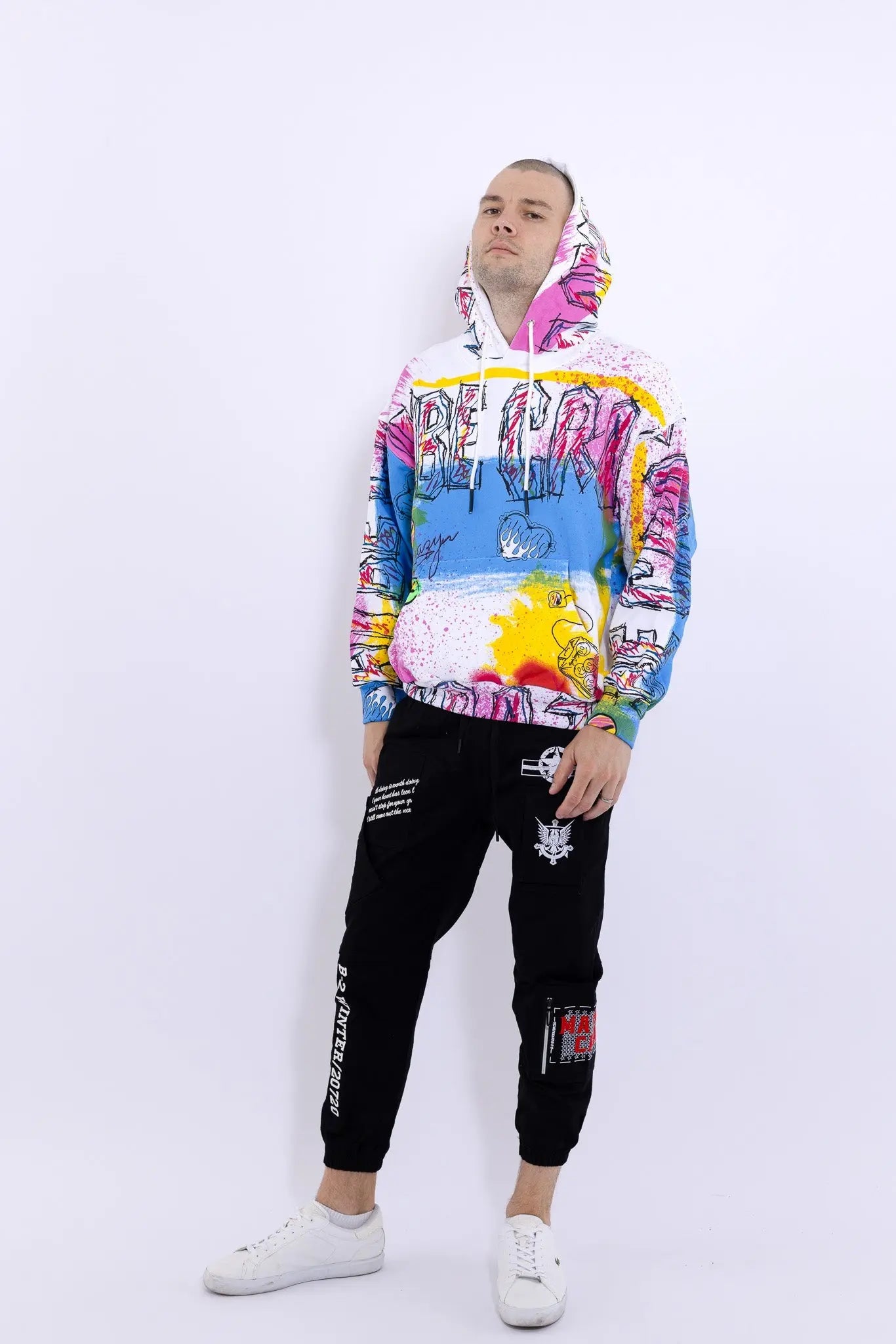 Hand Printed Hoodie MaybeCrazy