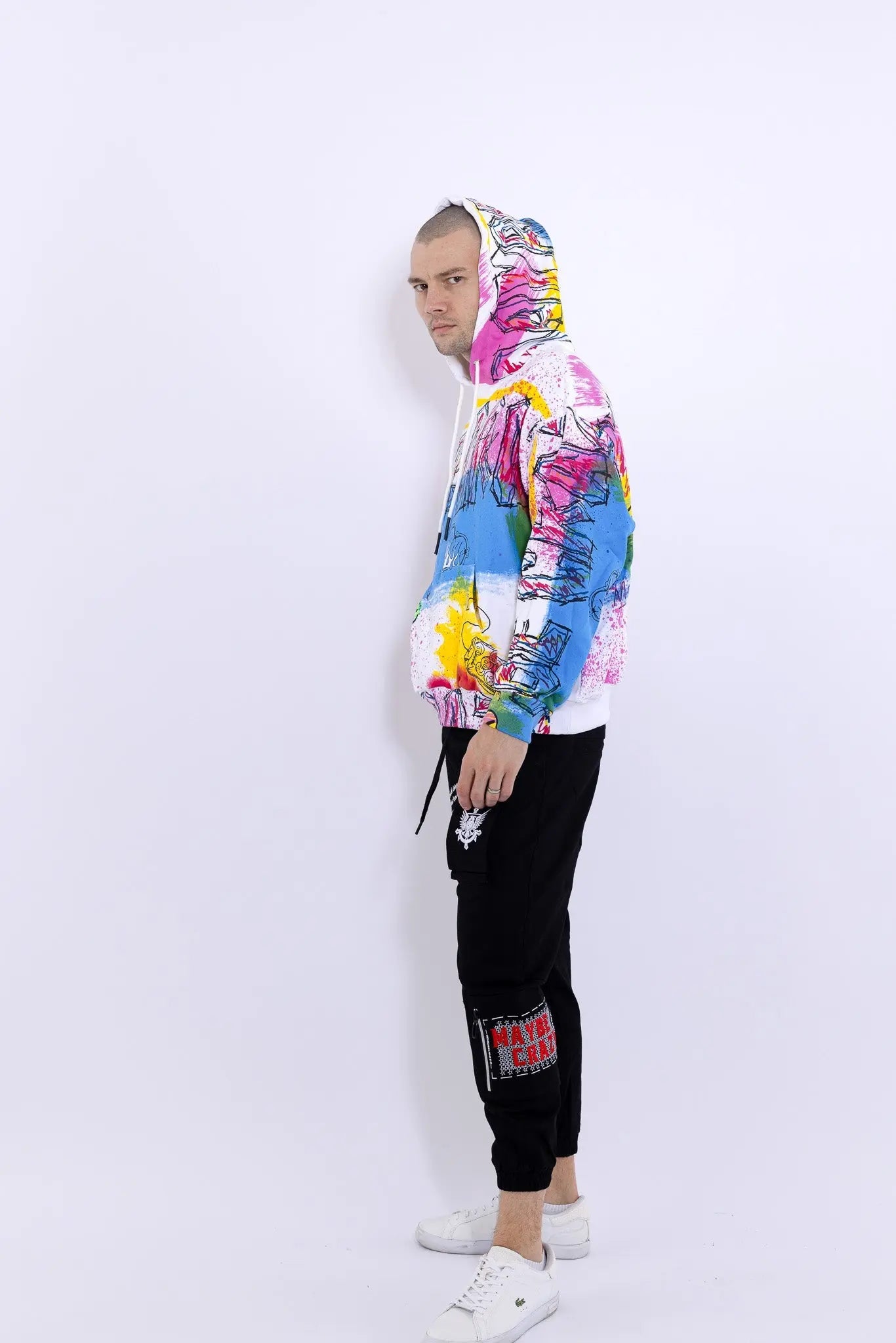 Hand Printed Hoodie MaybeCrazy