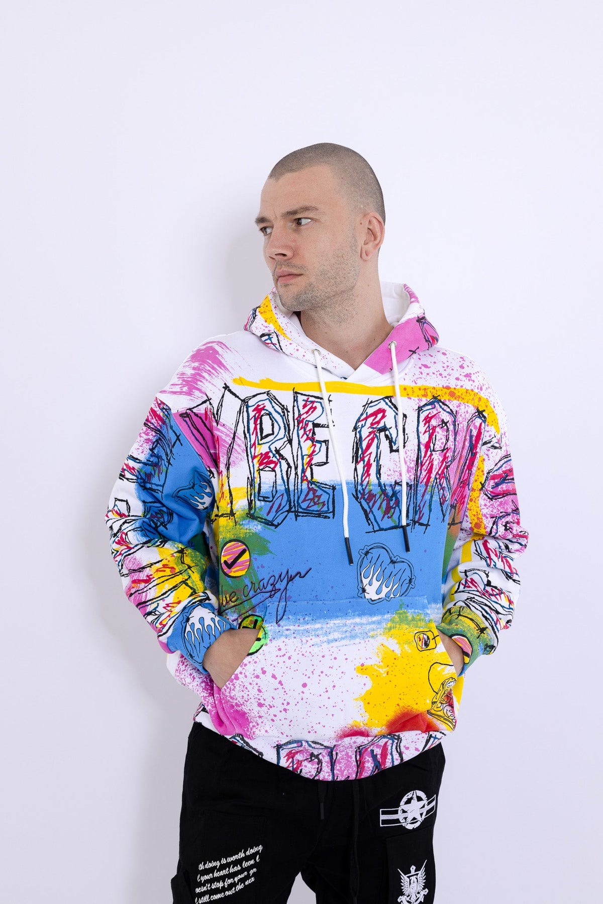 Hand Printed Hoodie