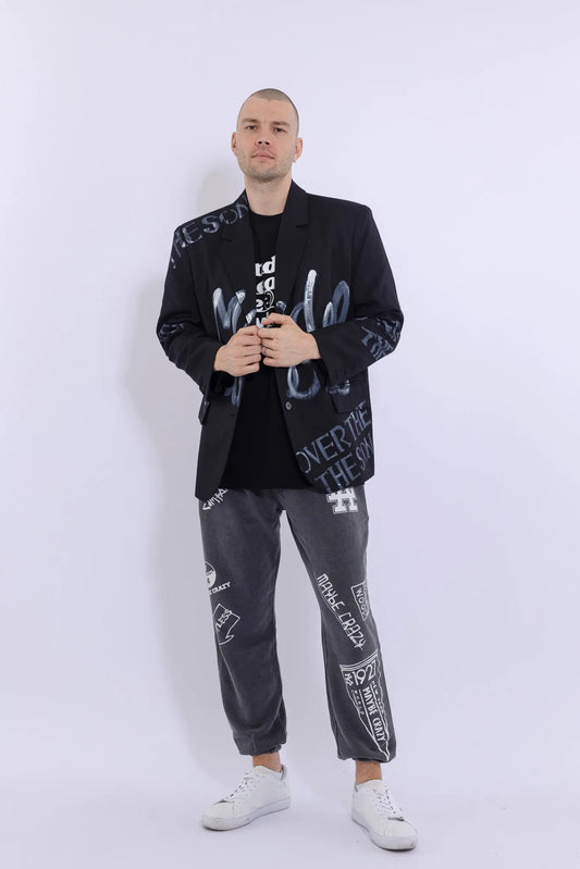 23SS Chic Hand Printed Suit MaybeCrazy
